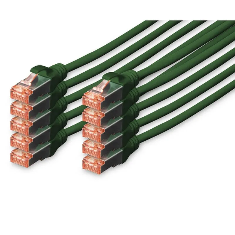 Digitus Cavo di Rete S-FTP Cat. 6 LSZH 5m Verde 10 Pezzi - immagine 1