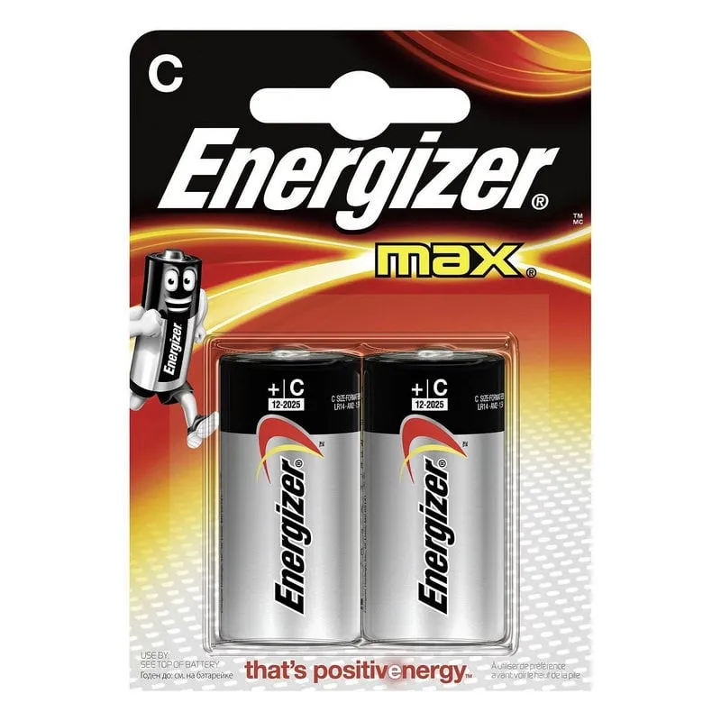 Batterie alcaline Energizer Max Powerseal C LR14 2 unità - immagine 1