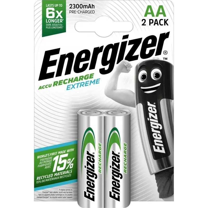 Energizer Accu Recharge Extreme 2300 AA BP2 Batteria ricaricabile Stilo AA Nichel-Metallo Idruro (NiMH) - immagine 1