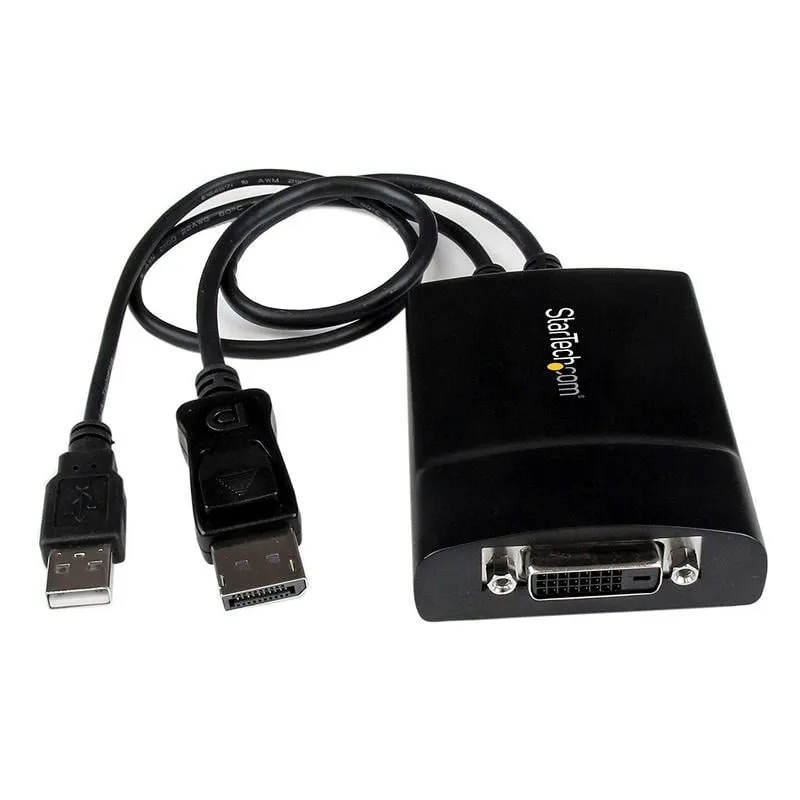 StarTech.com Adattatore attivo da DisplayPort a DVI Dual Link - Convertitore video da DisplayPort a DVI-D 2560x1600 60Hz - Da DP 1.2 a DVI - Alimentazione USB - Connettore DP a scatto - immagine 1