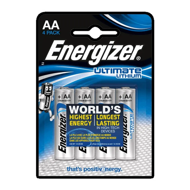 Batterie AA al litio Energizer Ultimate L91 4 unità - immagine 1