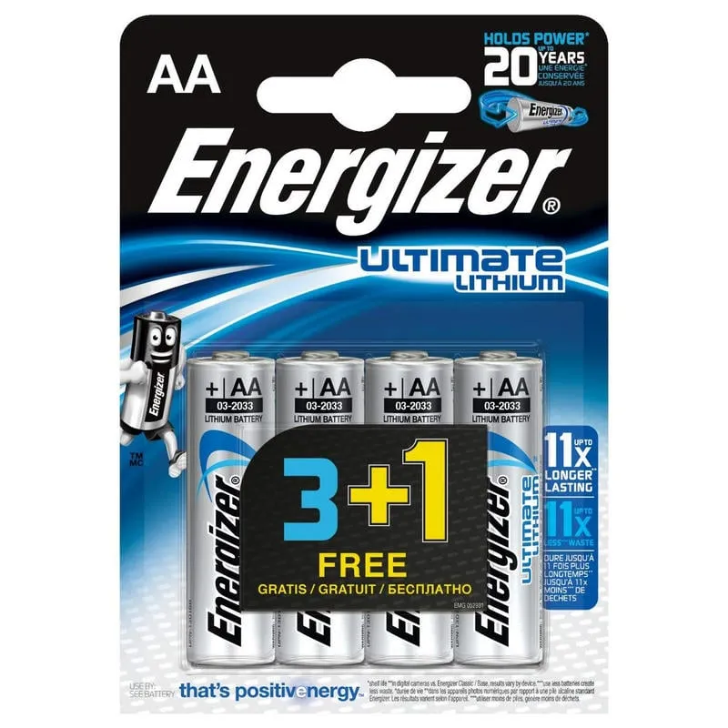 Energizer ENLITHIUMAA4SO batteria per uso domestico Batteria monouso Stilo AA Litio - immagine 1