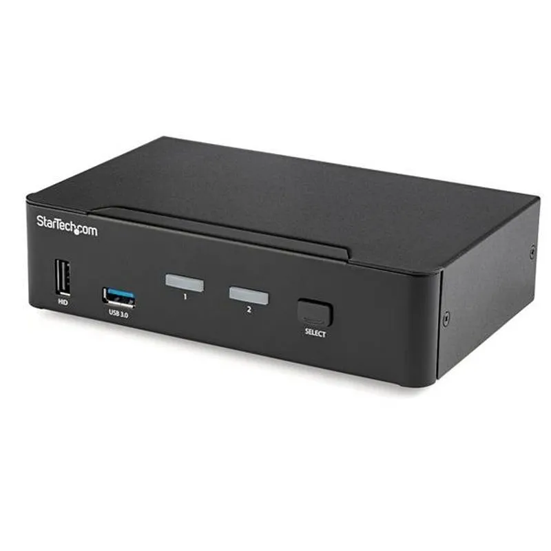 StarTech.com Switch KVM DisplayPort 2 porte - 4K 60Hz - Singolo schermo - Switch KVM USB UHD DP 1.2 a doppia porta - Hub USB 3.0 integrato e audio - Dell HP Apple Lenovo - Conforme a TAA - immagine 1