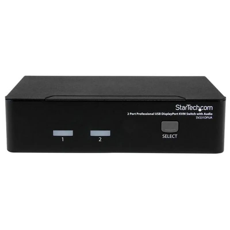 StarTech.com Switch KVM DisplayPort USB professionale a 2 porte con audio - immagine 1