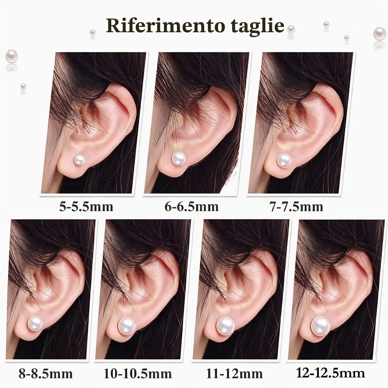 Orecchini Perle Donna Naturali D'acqua Dolce Coltivate Orecchino Argento 925 Perla Bianche Vere 10MM - immagine 3