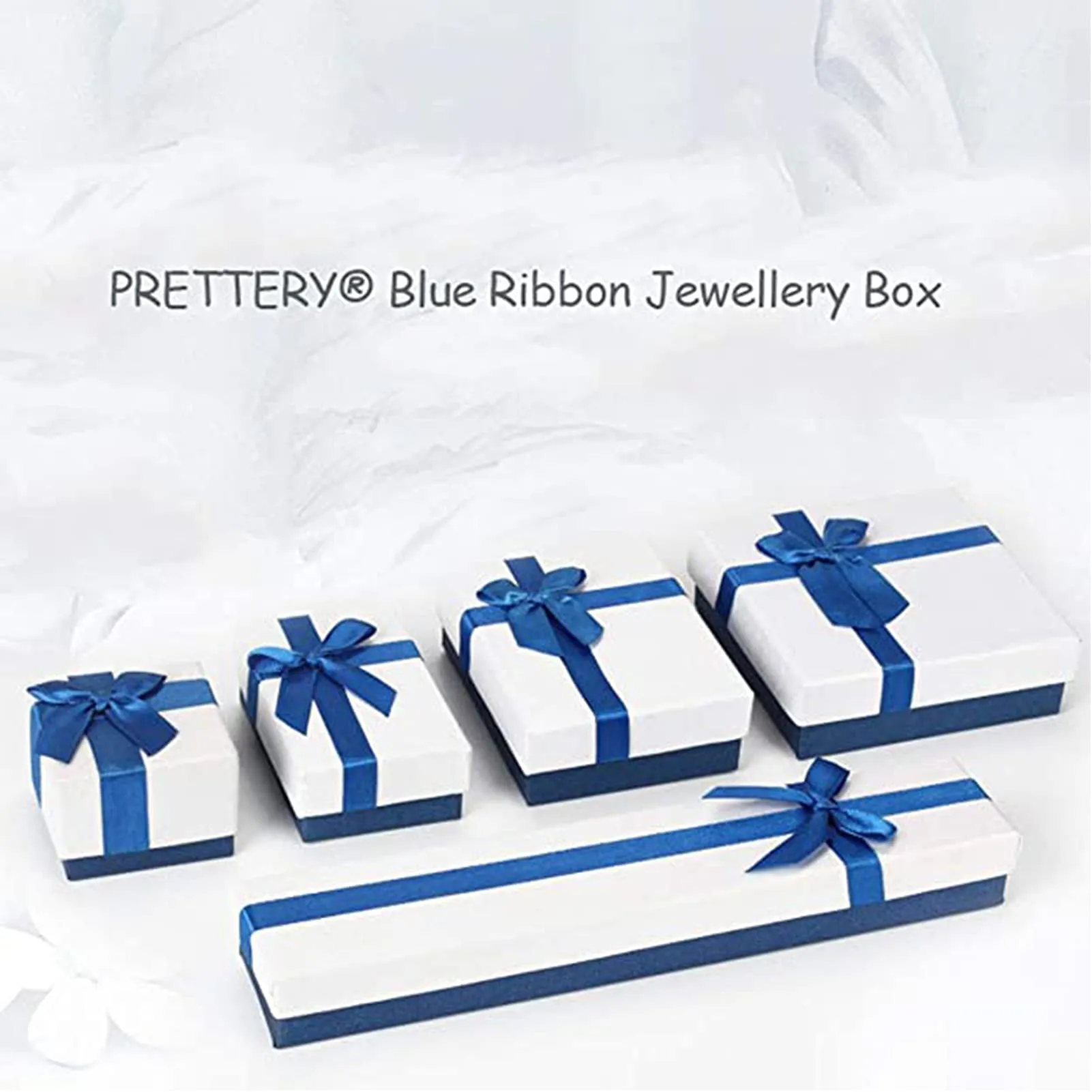 PRETTERY Set di orecchini a goccia in argento Sterling 925 con zaffiro blu, collana e orecchini pendenti pendenti con zirconia cubica blu 5A, regalo per compleanno, San Valentino, Zirconia cubica - immagine 6