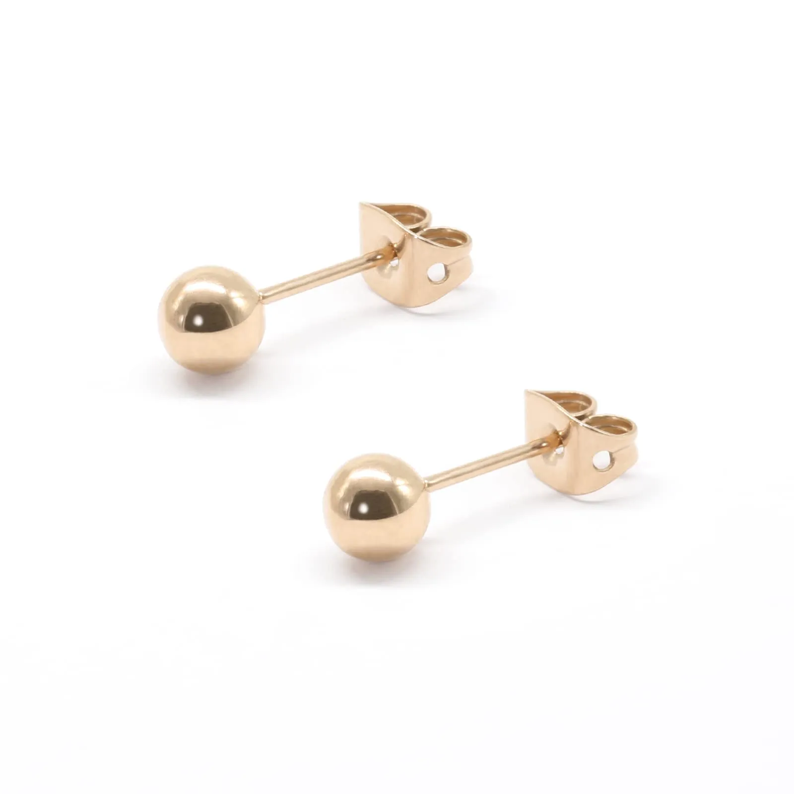 Artskin G23 titanio palla orecchini donne 6 mm ipoallergenico oro rosa ragazze orecchini per orecchie sensibili - immagine 1