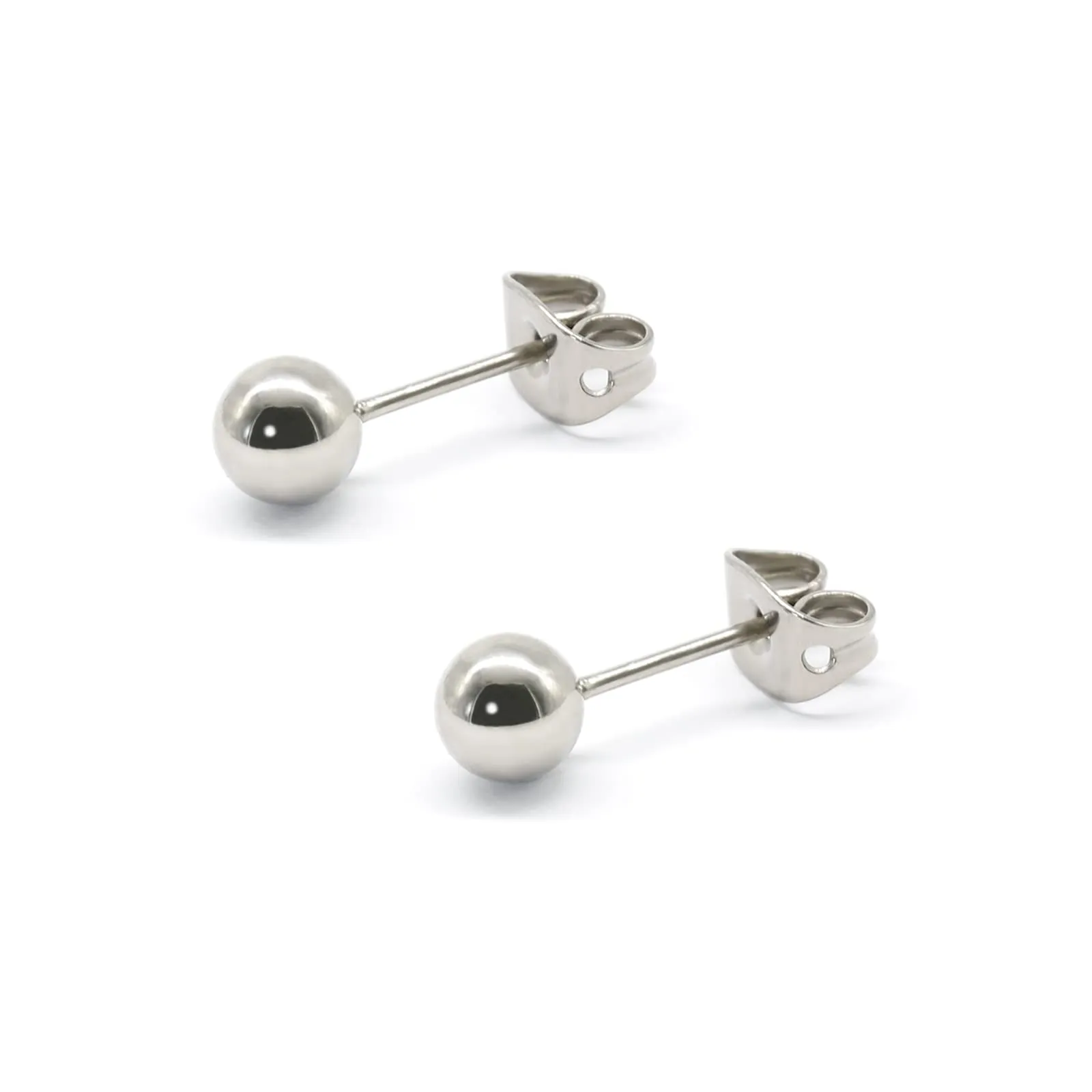 Artskin G23 orecchini a sfera in titanio per donne uomini ragazza ipoallergenici 5 mm orecchini in argento per orecchie sensibili - immagine 1