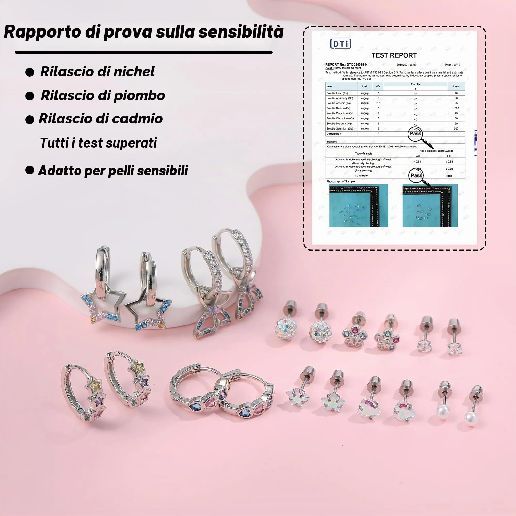 LOFITOR 10 Paia Orecchini a Vite Ipoallergenici, Acciaio Chirurgico, Piccoli Huggie, Pendenti CZ Stella Farfalla, Set Stud a Vite per Orecchie Sensibili Donne Ragazze Colore - immagine 2