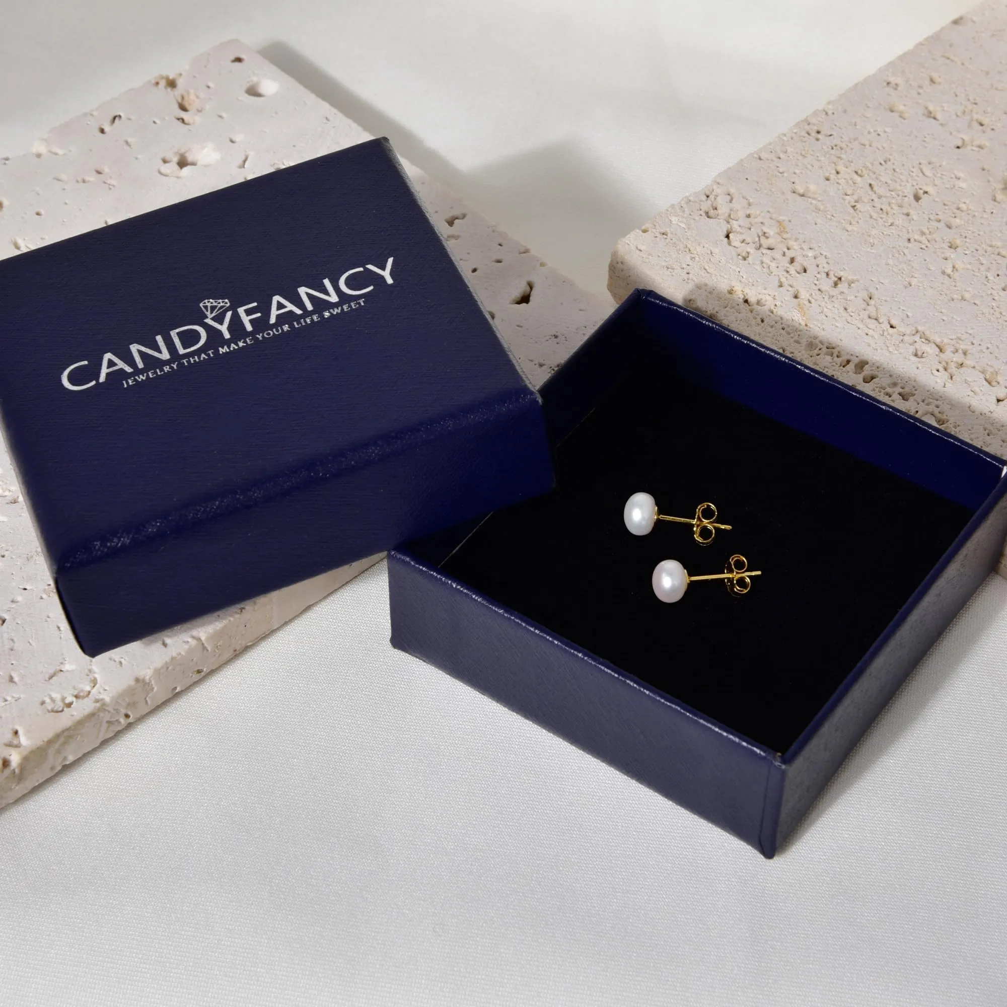 Orecchini con perle d'acqua dolce, in vero argento 925, 5 mm, 6 mm, 7 mm, 8 mm, 10 mm, orecchini con perle coltivate d'acqua dolce, Argento sterling, Nessuna pietra preziosa - immagine 2