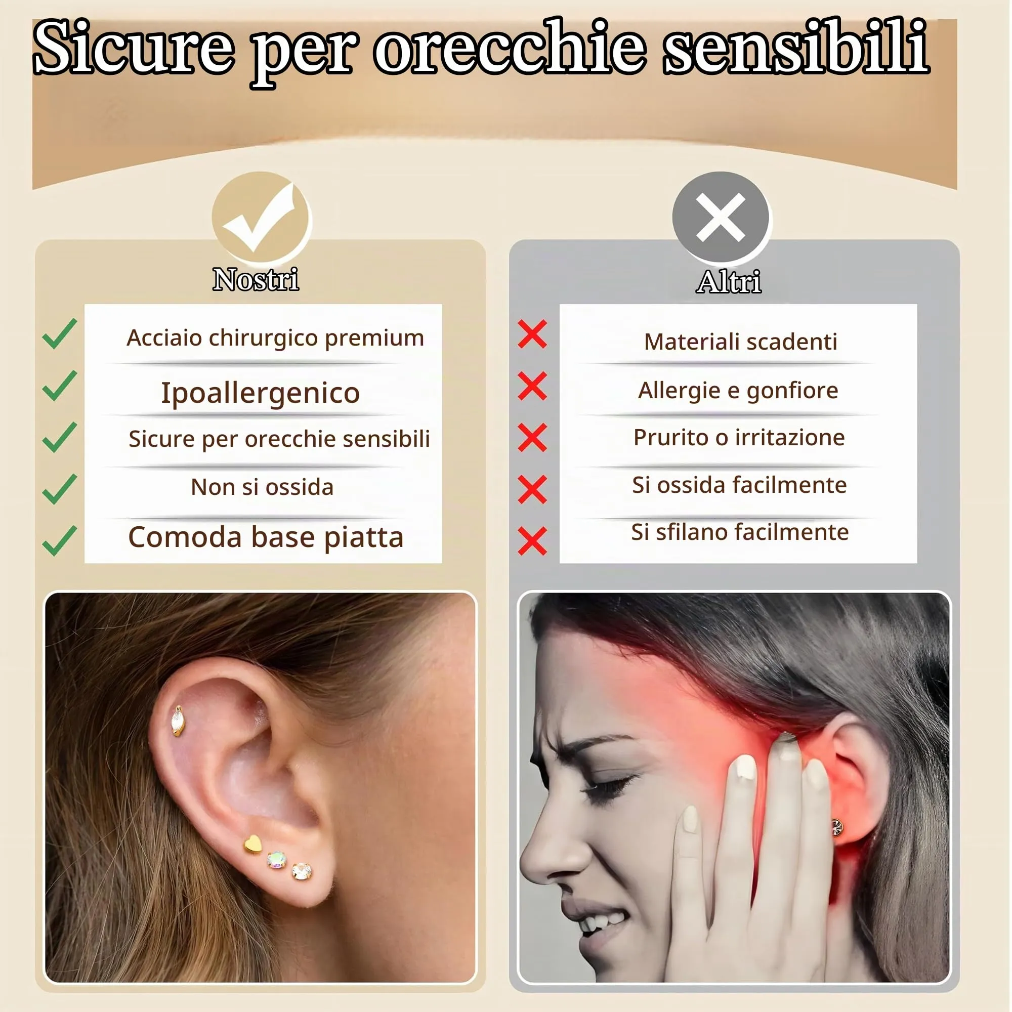 Diamday 21 Paia Orecchini acciaio inossidabile Donna Orecchini - immagine 3