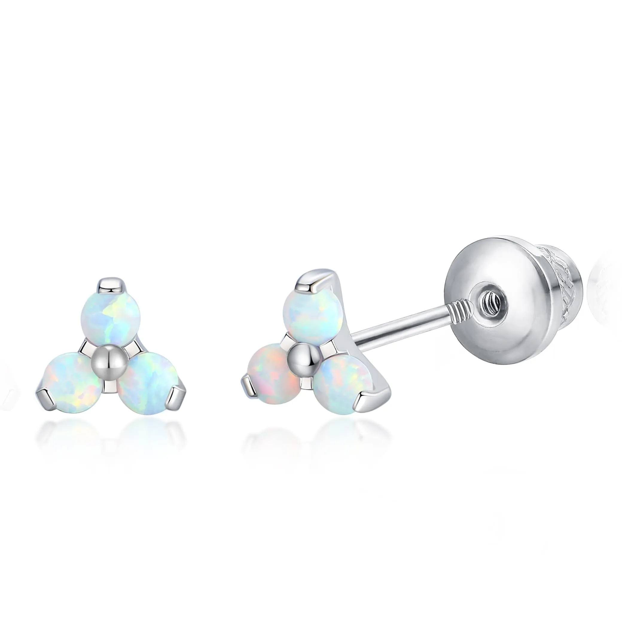 Limerencia G23 - Orecchini ipoallergenici in titanio CZ con chiusura a vite, senza nichel, per orecchie sensibili, 0,8 millimetri, Titanio, Zirconia cubica - immagine 2