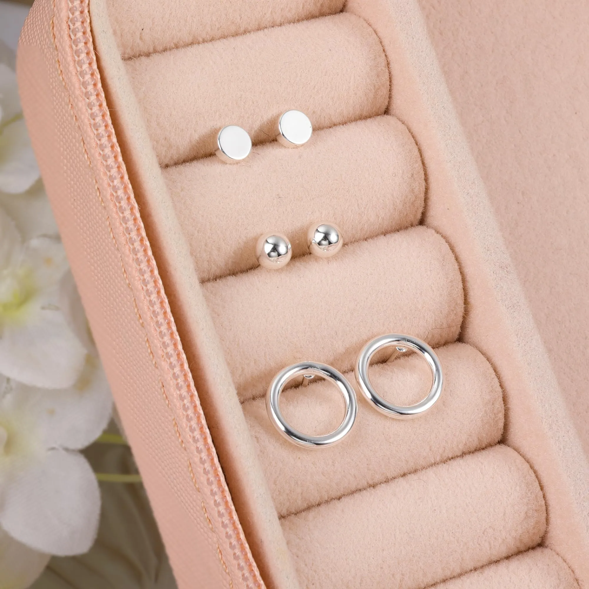ALEXCRAFT 3 Paia Orecchini Donna Perno Argento Misti Gioielli - immagine 5