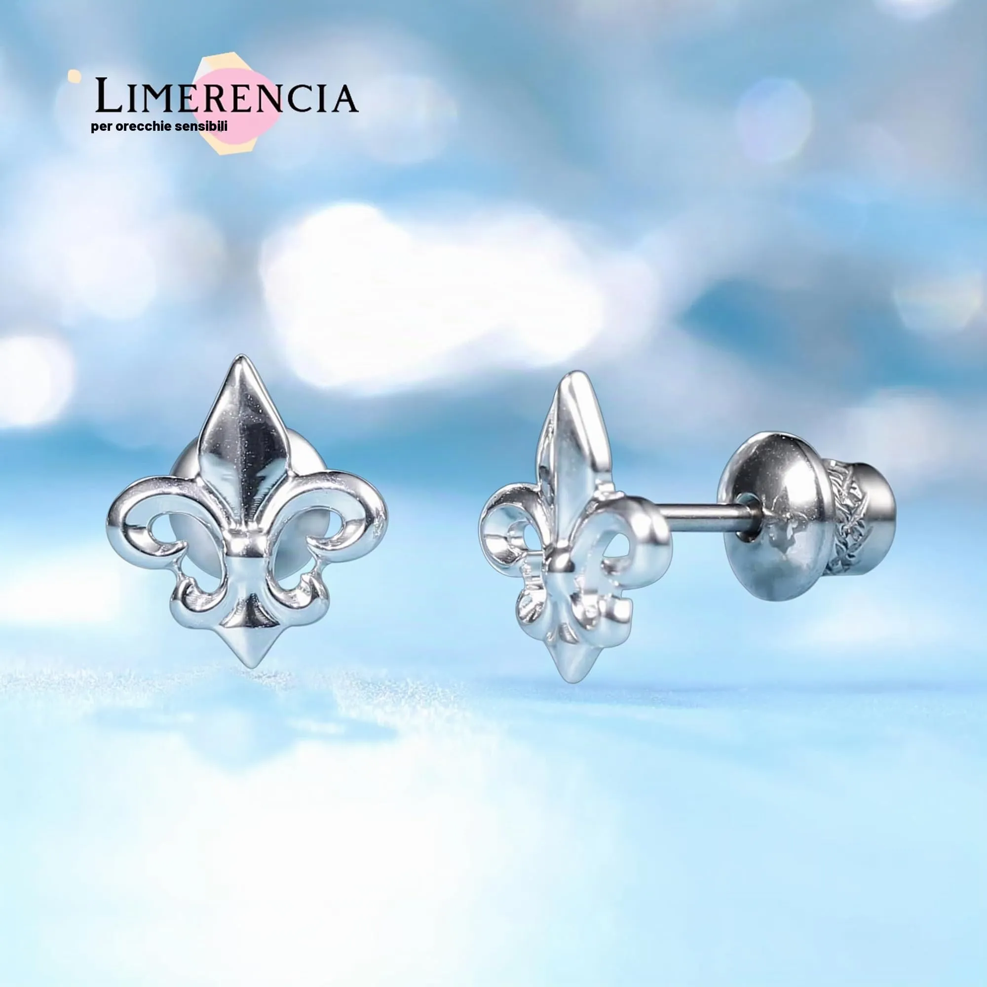 Limerencia Titanio Medico Orecchini con Tappo a Vite, Stud per Orecchie Sensibili, Senza Nichel per Donne e Ragazze - immagine 3