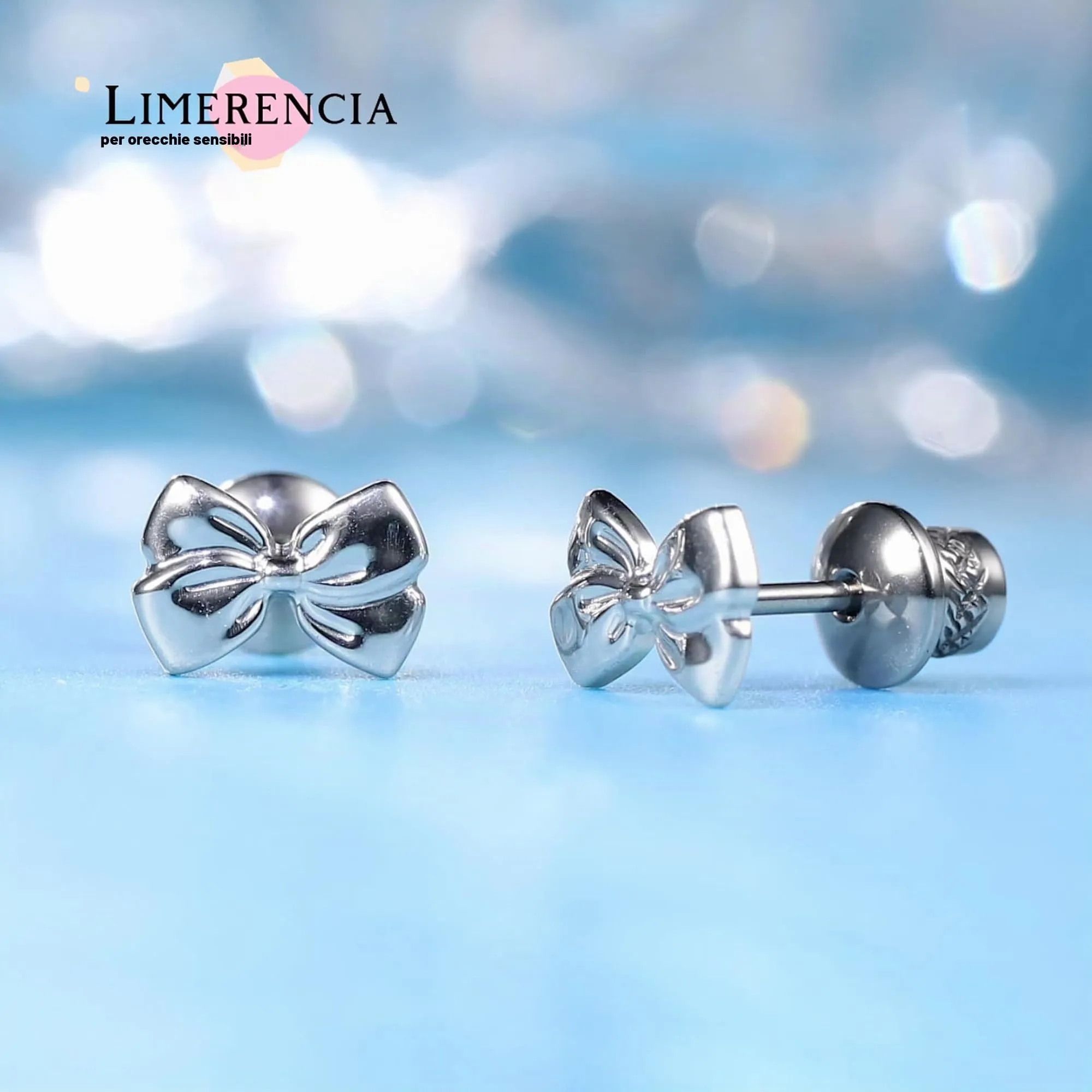 Limerencia Orecchini in Titanio Medico con Tappo a Vite, orecchino G23 Anallergici Stud per Orecchie Sensibili - immagine 3