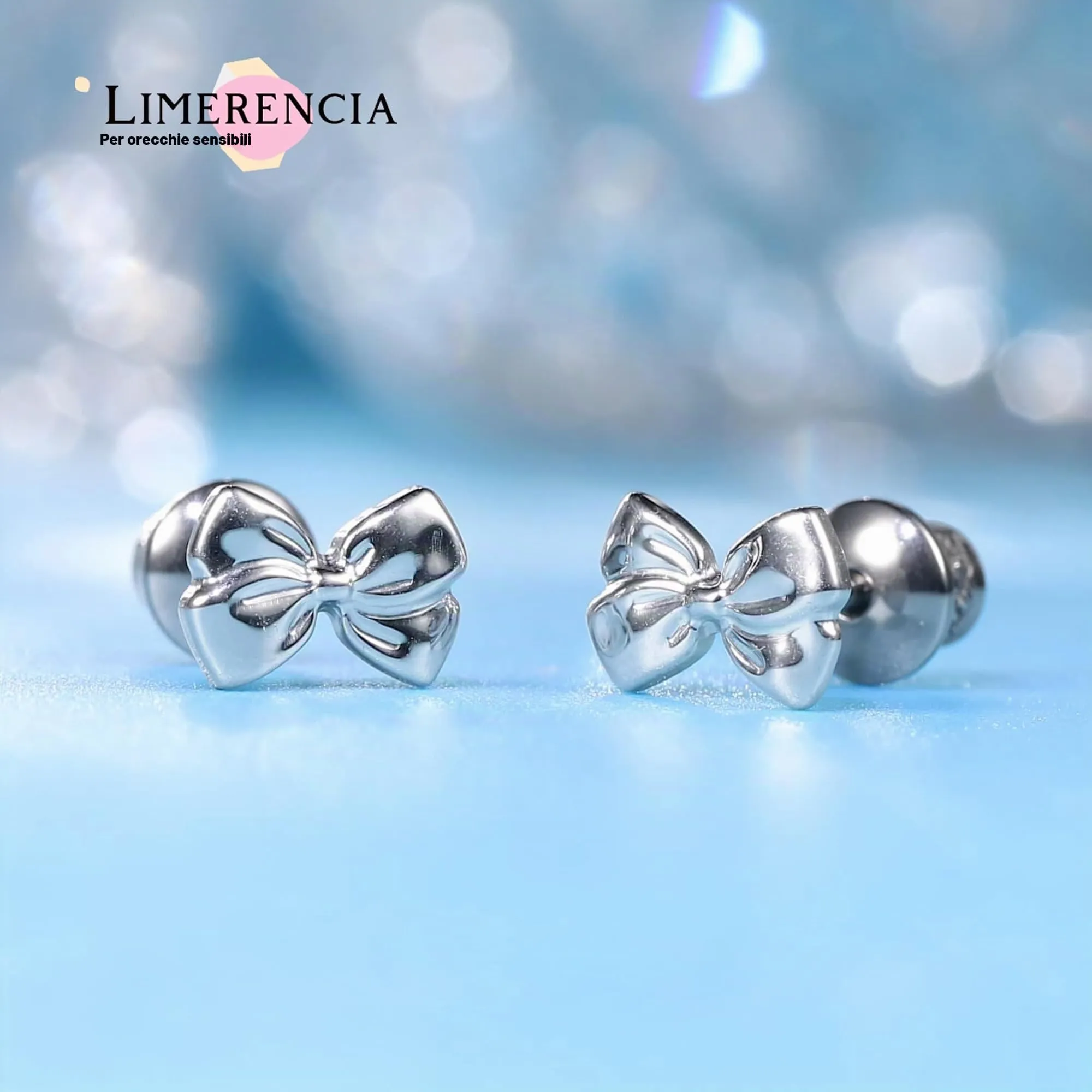 Limerencia Orecchini in Titanio Medico con Tappo a Vite, orecchino G23 Anallergici Stud per Orecchie Sensibili - immagine 4