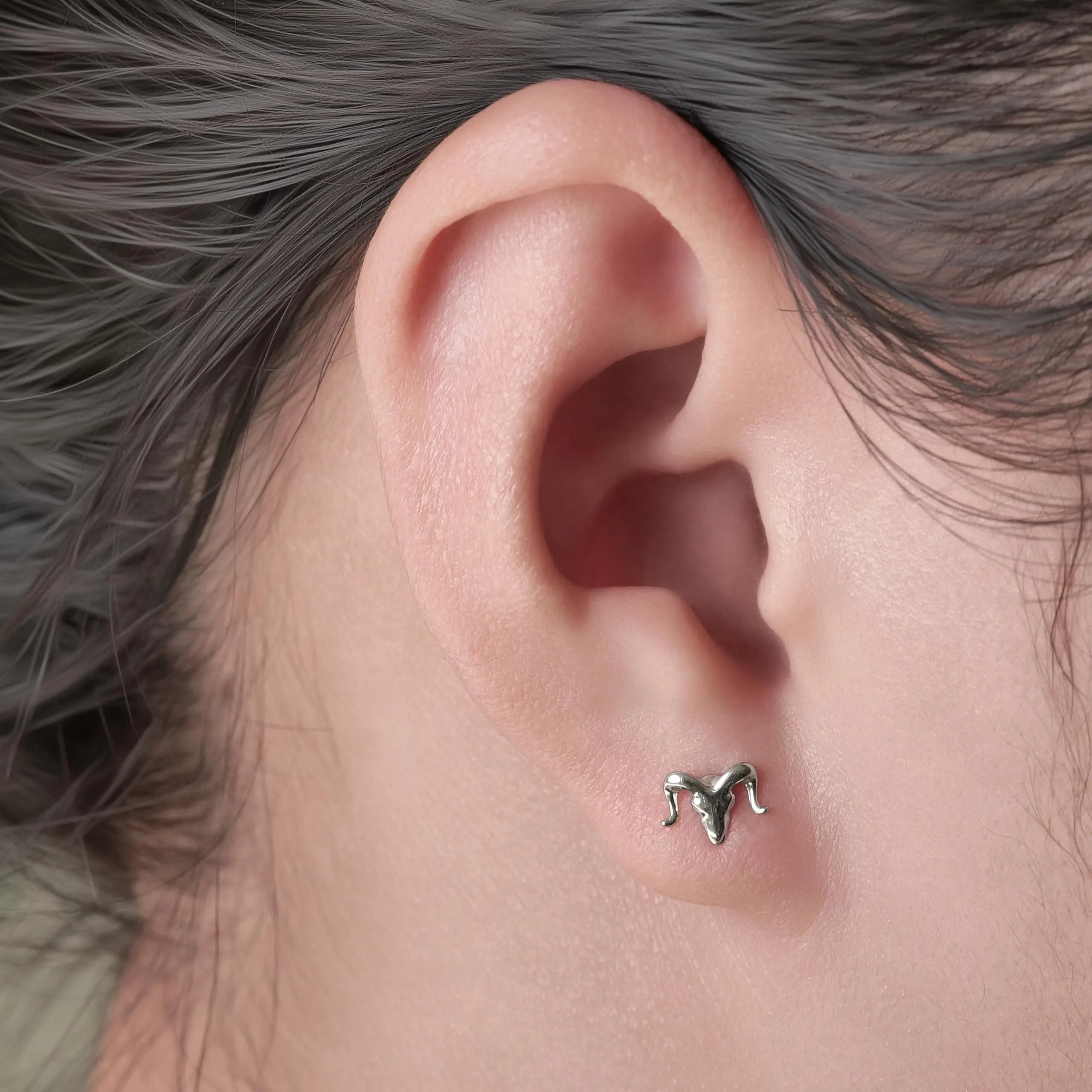 Limerencia Orecchini ipoallergenici in titanio con retro piatto, 20 g, con zirconia cubica, orecchini a perno per cartilagine da donna, 0.8 Millimeter, Titanio, Zirconie sintetico - immagine 2