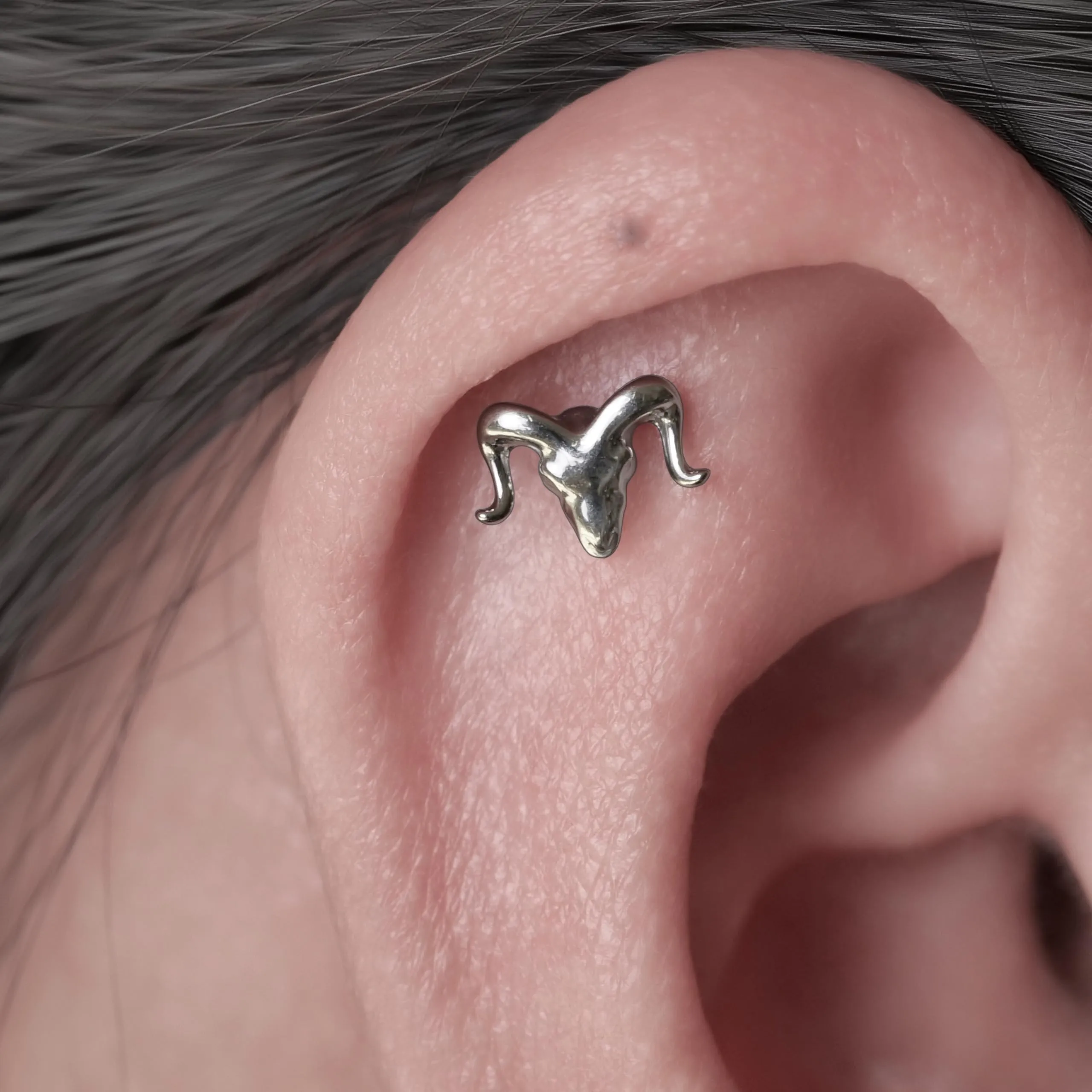 Limerencia Orecchini ipoallergenici in titanio con retro piatto, 20 g, con zirconia cubica, orecchini a perno per cartilagine da donna, 0.8 Millimeter, Titanio, Zirconie sintetico - immagine 3