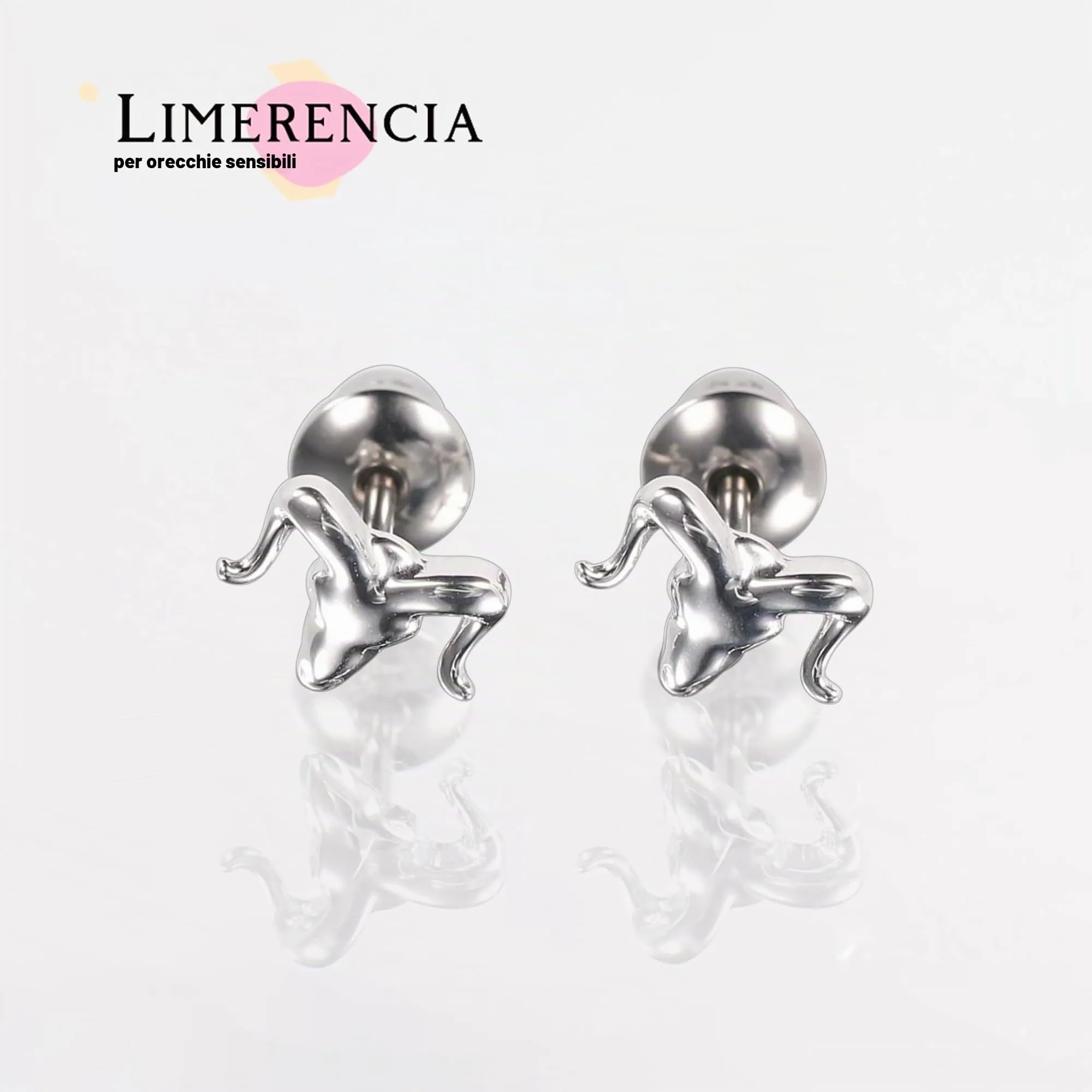 Limerencia Orecchini ipoallergenici in titanio con retro piatto, 20 g, con zirconia cubica, orecchini a perno per cartilagine da donna, 0.8 Millimeter, Titanio, Zirconie sintetico - immagine 5