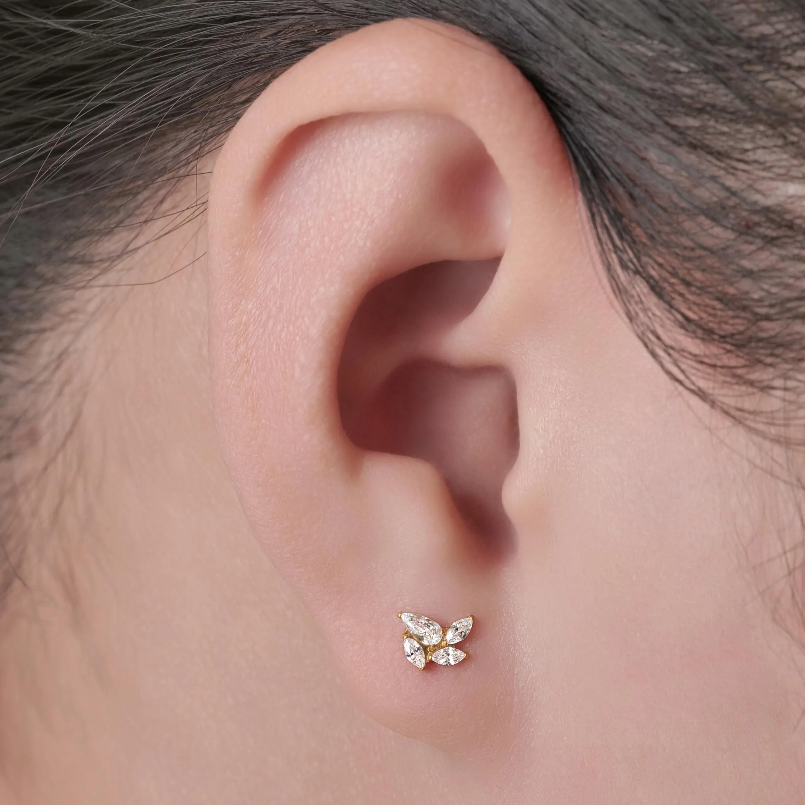 Limerencia Orecchini in Titanio Medico con Tappo a Vite orecchino G23 Anallergici Stud per Orecchie Sensibili Senza Nichel per Donne e Ragazze - immagine 4