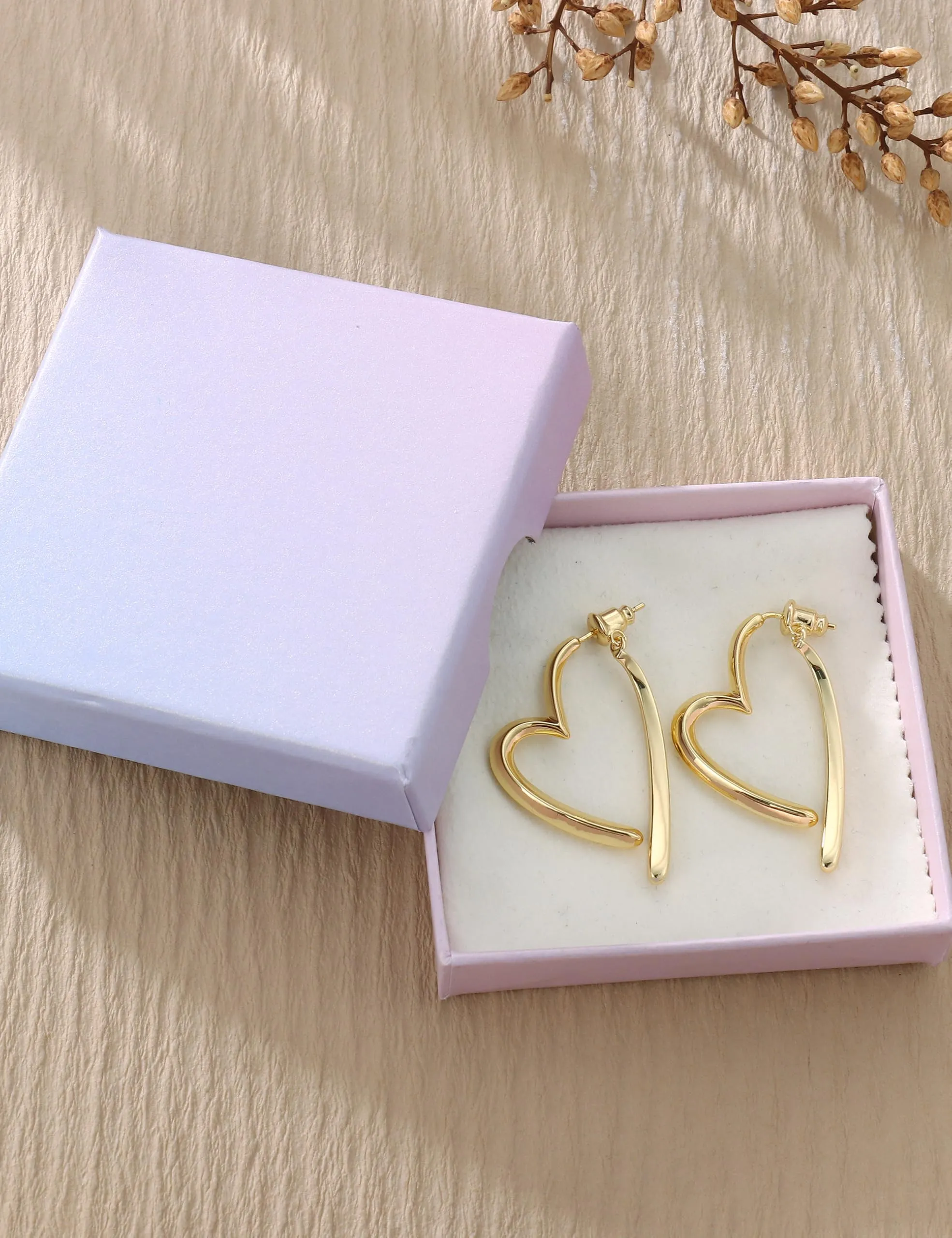 Adramata Orecchini Donna Cerchio Con Cuore Perni In Argento 925 - immagine 3