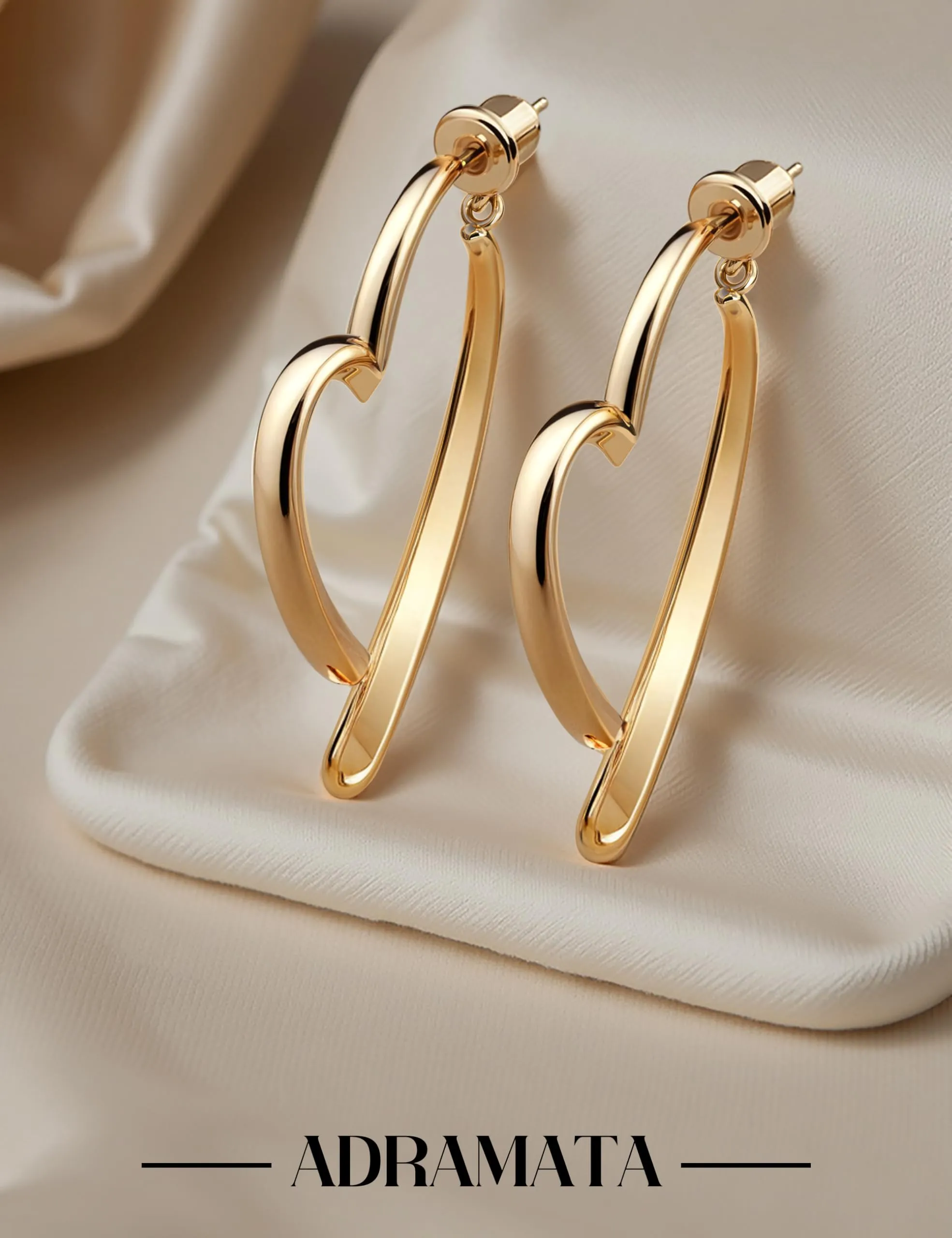Adramata Orecchini Donna Cerchio Con Cuore Perni In Argento 925 - immagine 7