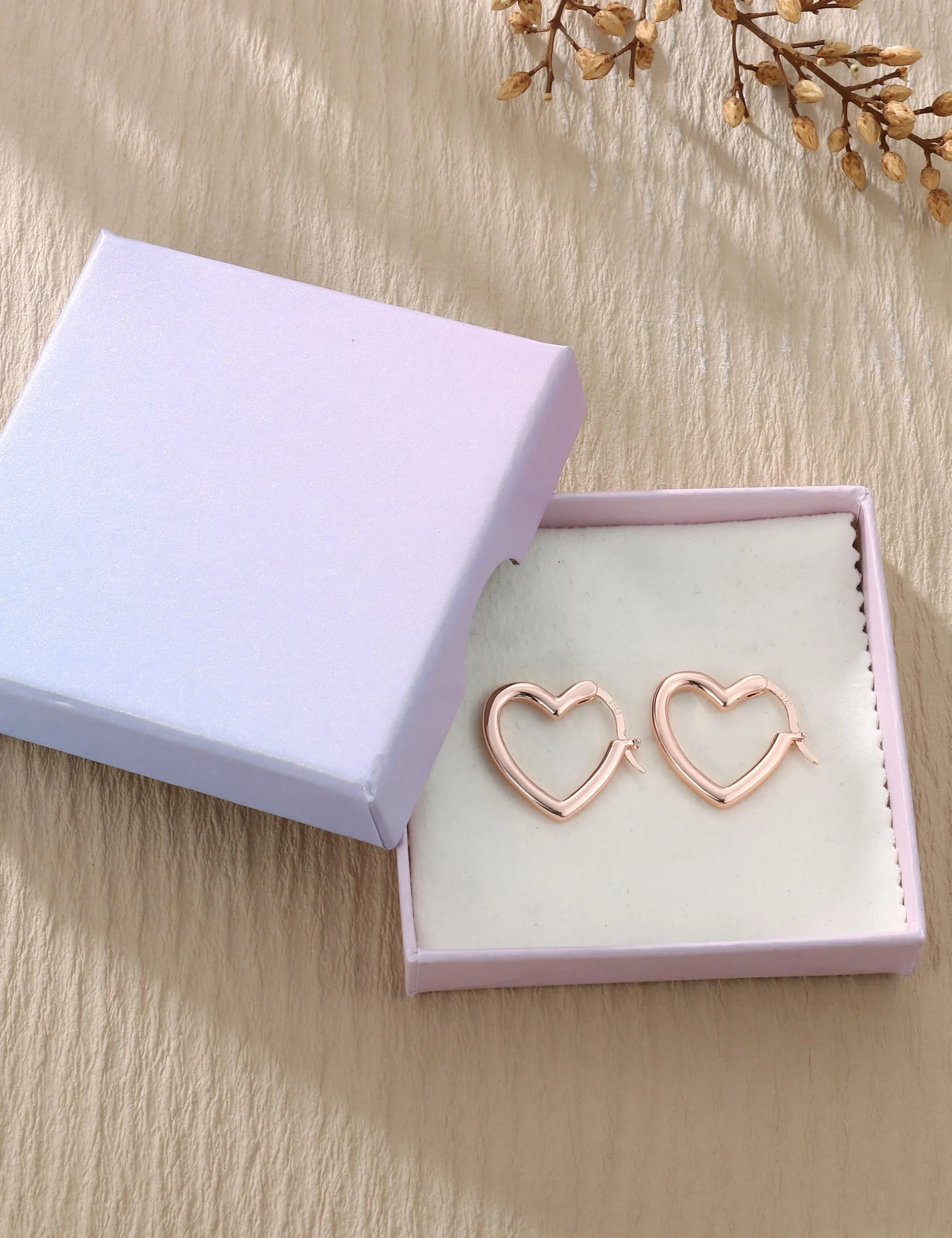 Adramata Orecchini Donna Cerchio Con Cuore Perni In Argento 925 - immagine 3