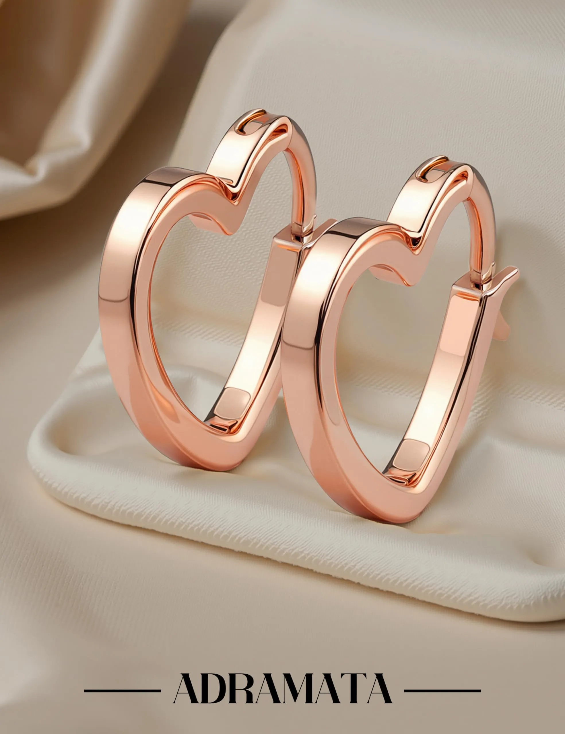 Adramata Orecchini Donna Cerchio Con Cuore Perni In Argento 925 - immagine 7