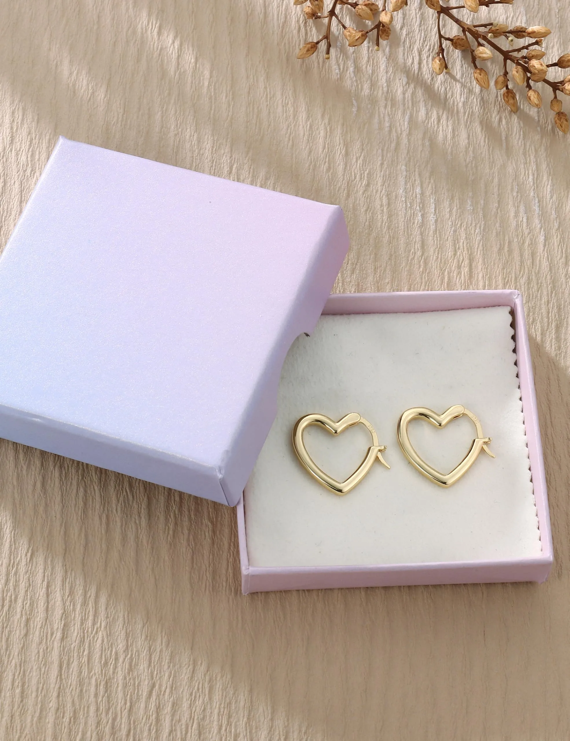 Adramata Orecchini Donna Cerchio Con Cuore Perni In Argento 925 - immagine 3