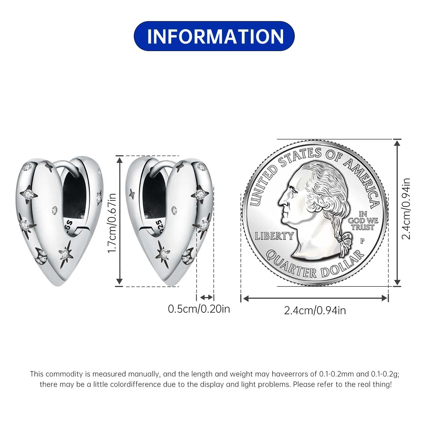 CYMYSS Orecchini Donna Argento 925 Orecchini Argento 925 a cerchio per uomini e donne Orecchini Anallergici Donna Orecchini a Cerchio Regali per Signore - immagine 3