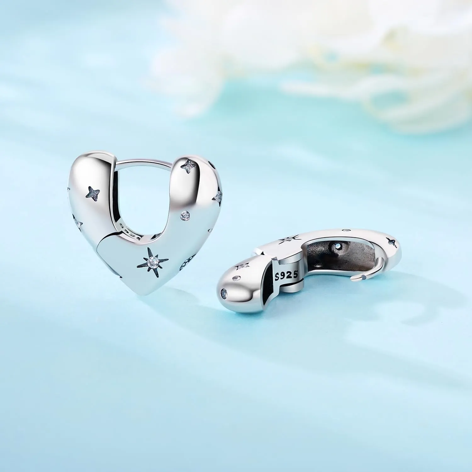CYMYSS Orecchini Donna Argento 925 Orecchini Argento 925 a cerchio per uomini e donne Orecchini Anallergici Donna Orecchini a Cerchio Regali per Signore - immagine 5