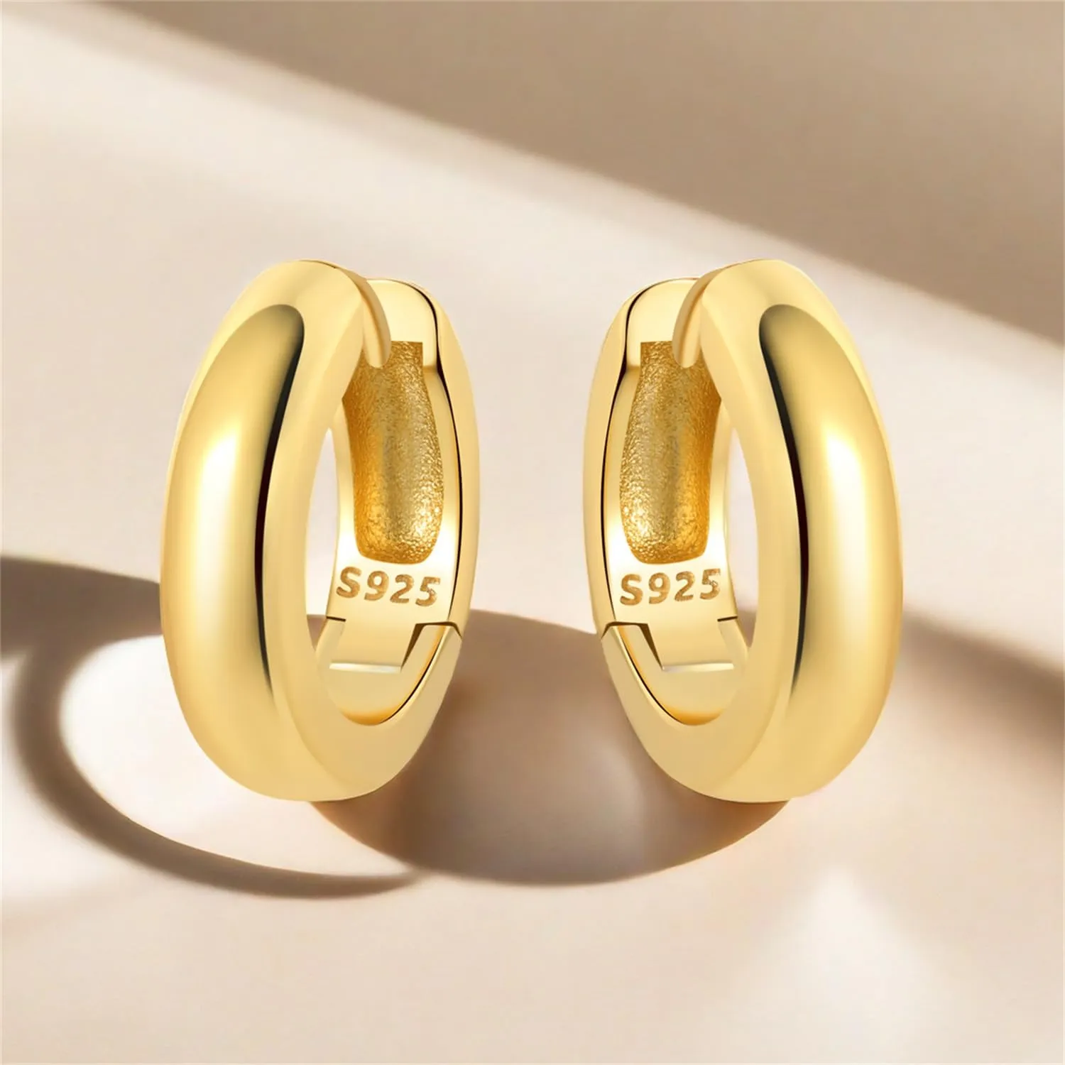 CYMYSS Orecchini a Cerchio Argento 925 Orecchini Donna Argento 925 Orecchini Anallergici Donna Orecchini a Cerchio Regali per signore, madri e nonne - immagine 5