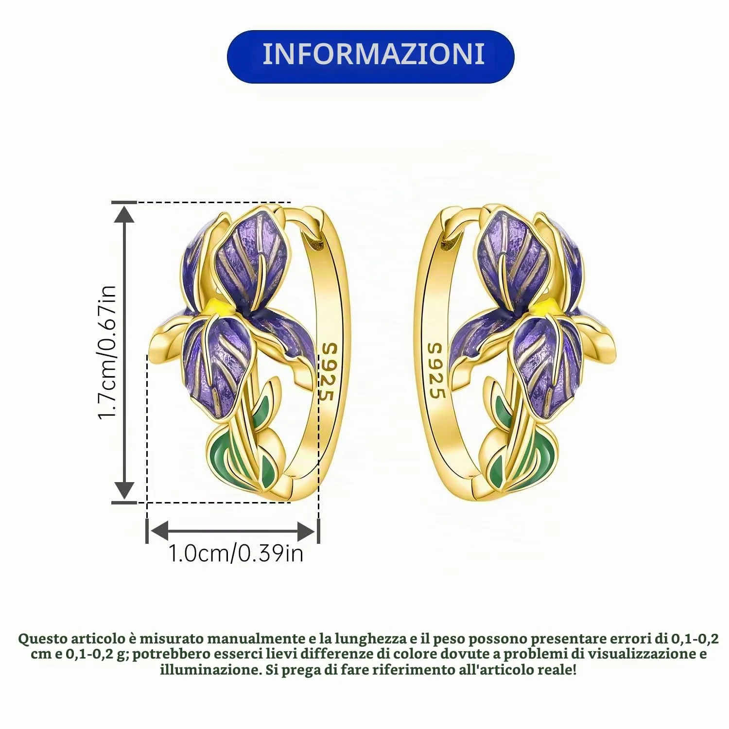 CYMYSS Orecchini Oro Donna in Argento 925 Placcato Oro 18K, Orecchini Dorati Eleganti e Leggeri, Gioielli Donna per Uso Quotidiano, Occasioni Speciali e Regalo - immagine 3