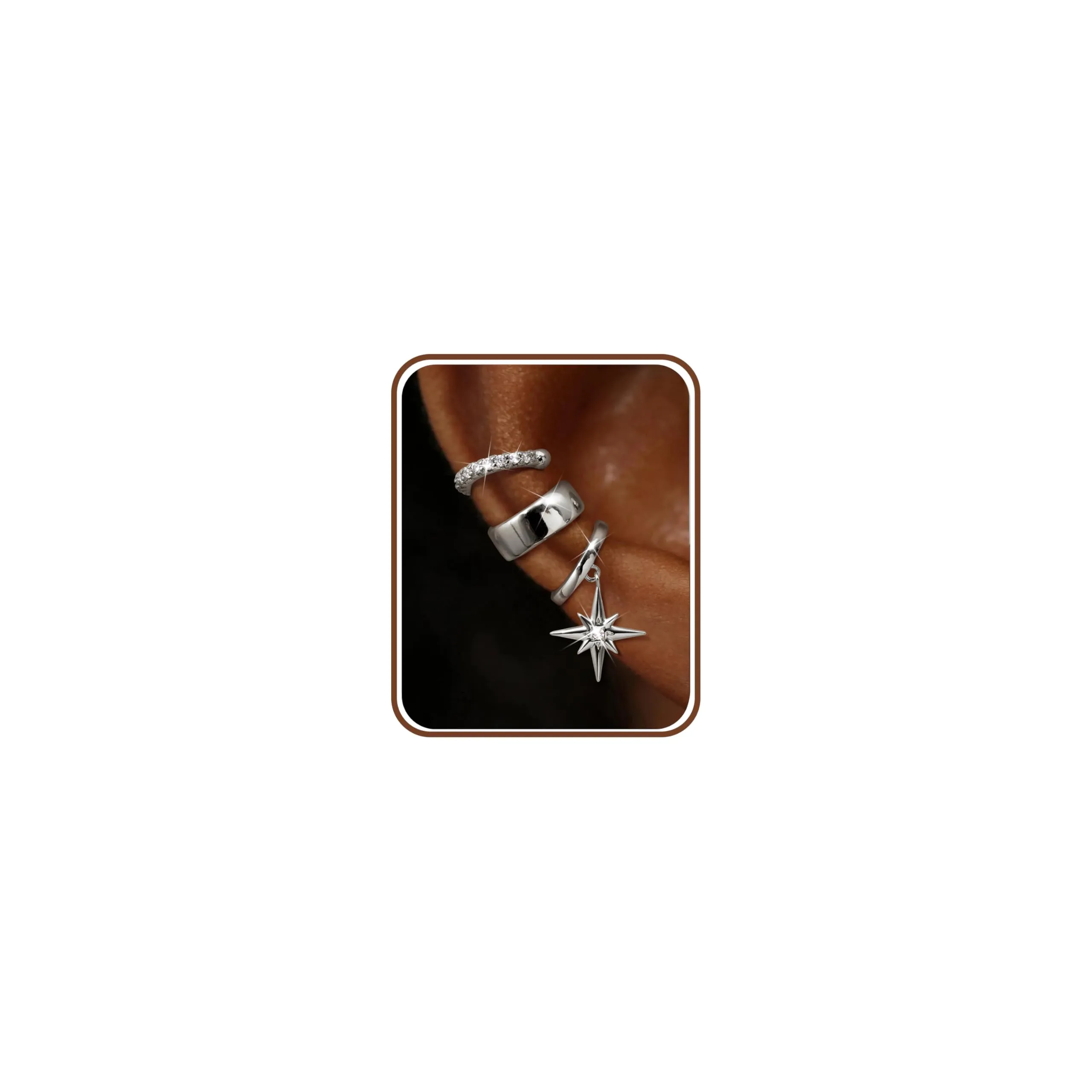 MILACOLATO Ear Cuff Orecchini da Donna Color Oro Orecchini Senza Buco - immagine 1