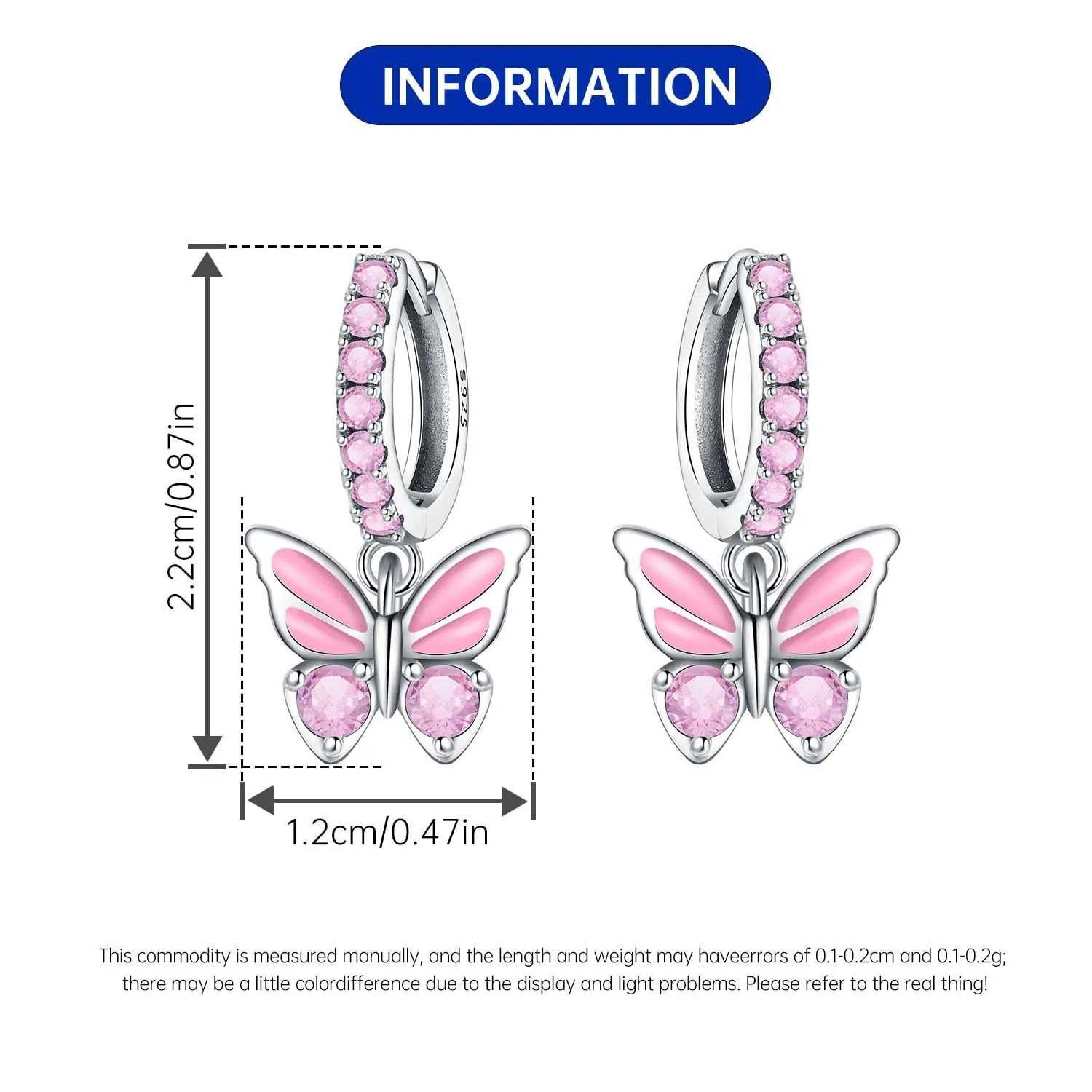CYMYSS Orecchini Donna Pendenti Orecchini Donna Argento 925 Pendenti Orecchini Pendenti Donna Orecchini Anallergici Donna Orecchini Pendenti Argento Earrings for Women - immagine 2