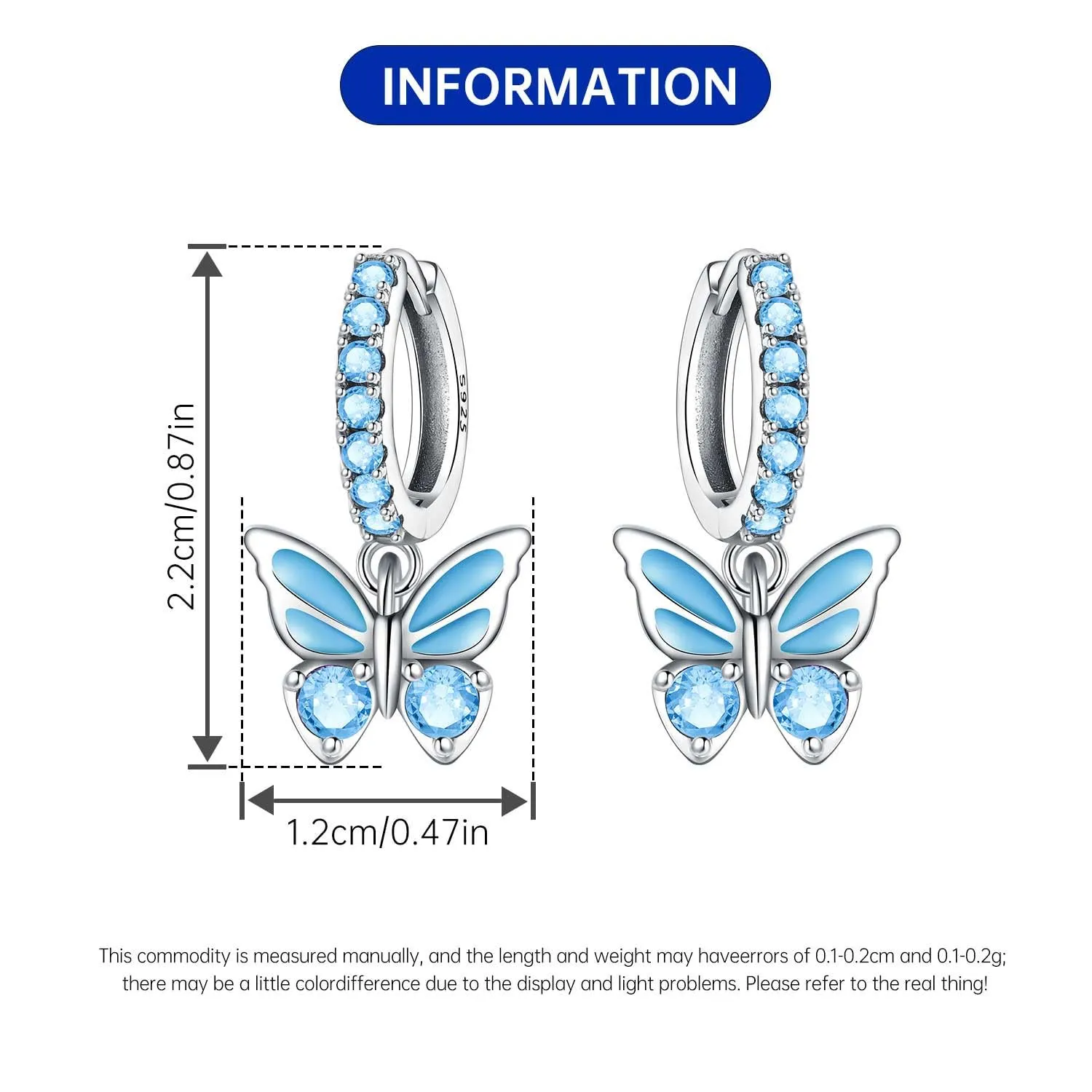 CYMYSS Orecchini Donna Pendenti Orecchini Donna Argento 925 Pendenti Orecchini Pendenti Donna Orecchini Anallergici Donna Orecchini Pendenti Argento Earrings for Women - immagine 3