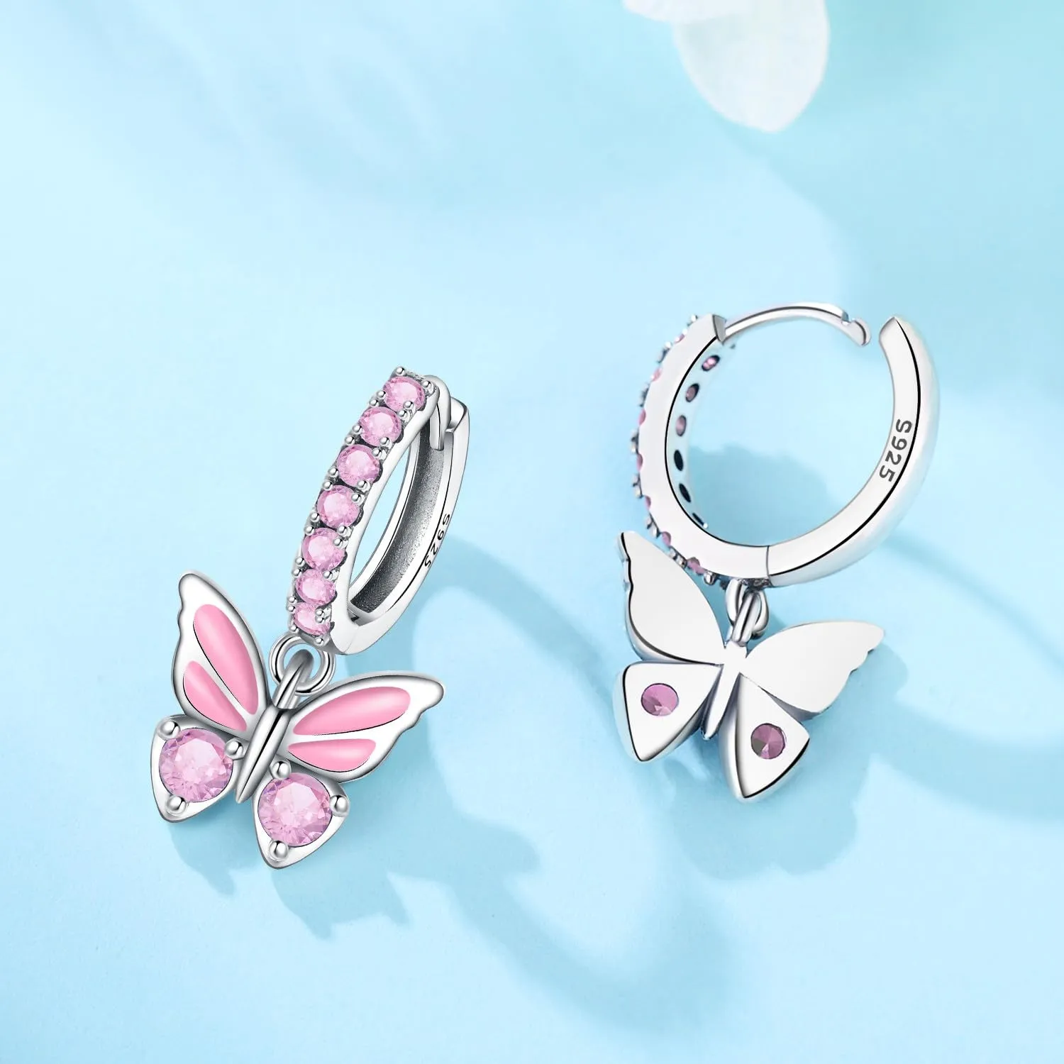 CYMYSS Orecchini Donna Pendenti Orecchini Donna Argento 925 Pendenti Orecchini Pendenti Donna Orecchini Anallergici Donna Orecchini Pendenti Argento Earrings for Women - immagine 4