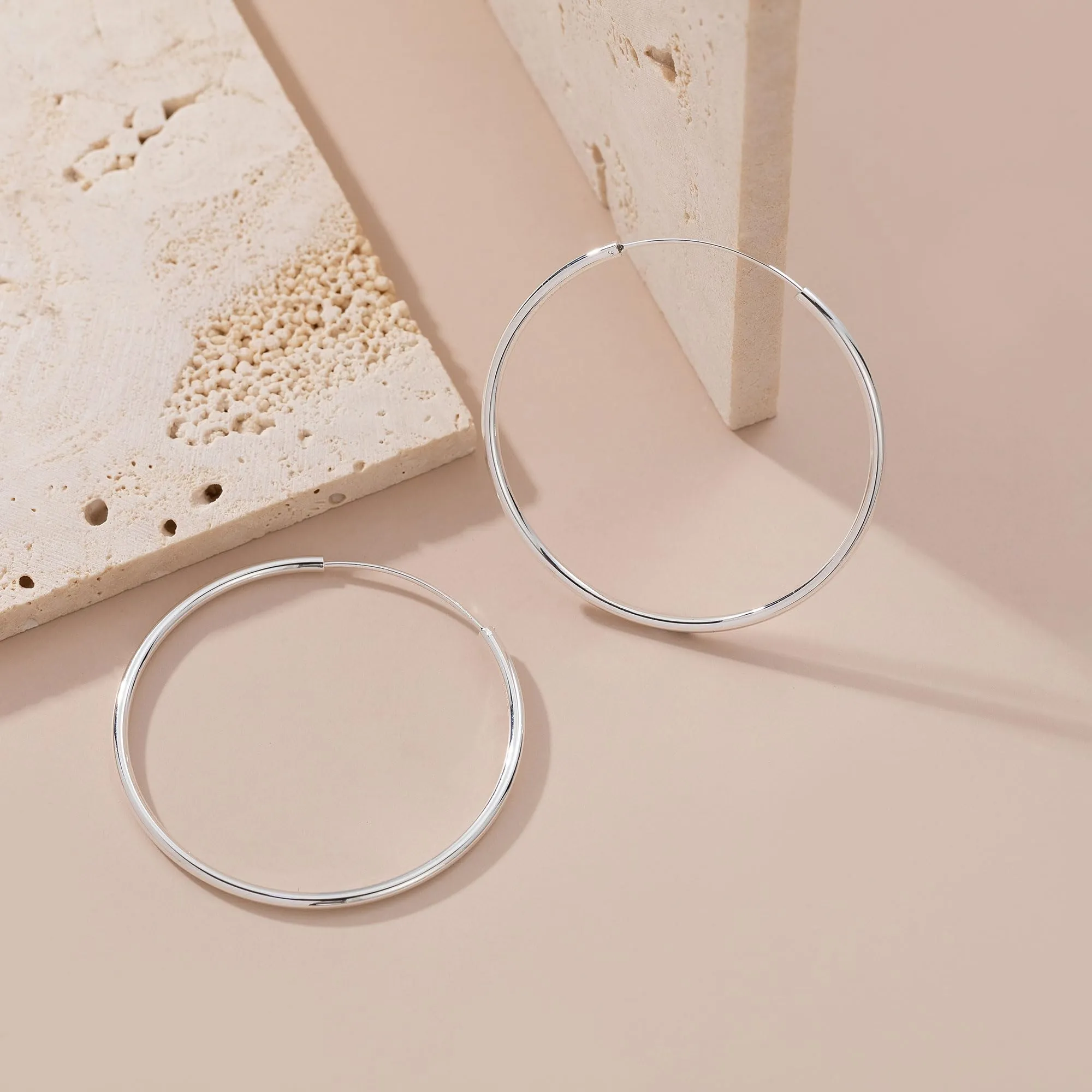 MOROTOLE Orecchini a Cerchio in Argento 925 Grandi per Donna Orecchinis Cerchios Grandi Orecchinis in Argento 925 Orecchini a Cerchio - immagine 8
