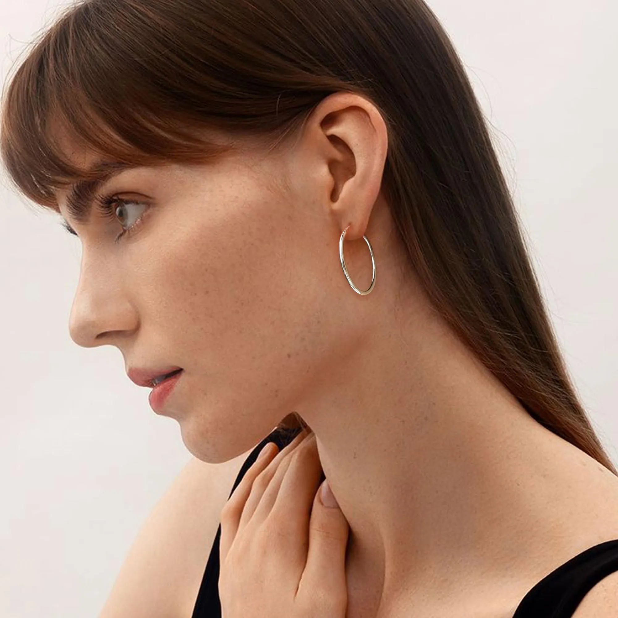 MOROTOLE Orecchini a Cerchio in Argento 925 Grandi per Donna Orecchinis Cerchios Grandi Orecchinis in Argento 925 Orecchini a Cerchio - immagine 6