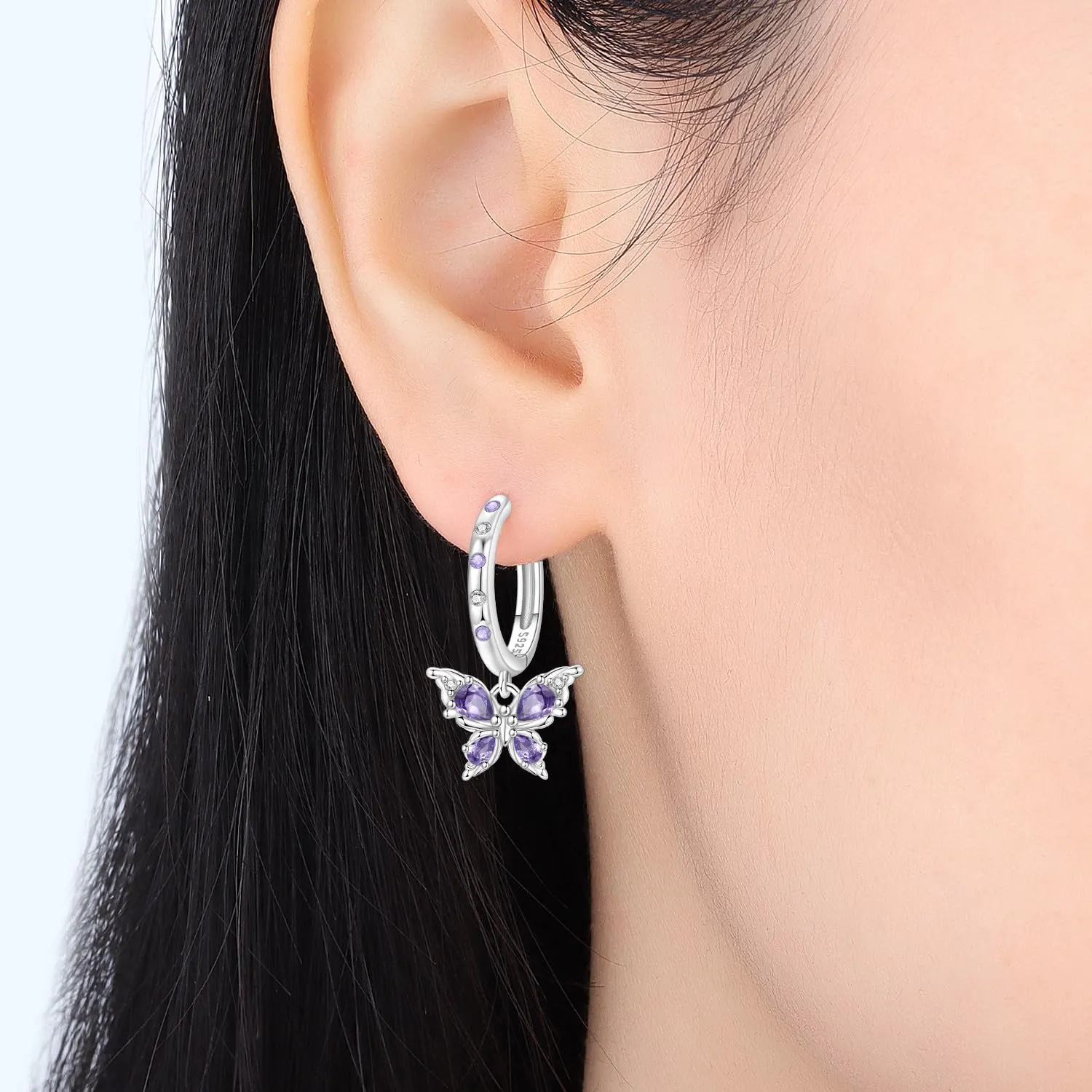 CYMYSS Orecchini Donna Pendenti Orecchini Donna Argento 925 Pendenti Orecchini Pendenti Donna Orecchini Anallergici Donna Orecchini Pendenti Argento Earrings for Women - immagine 3