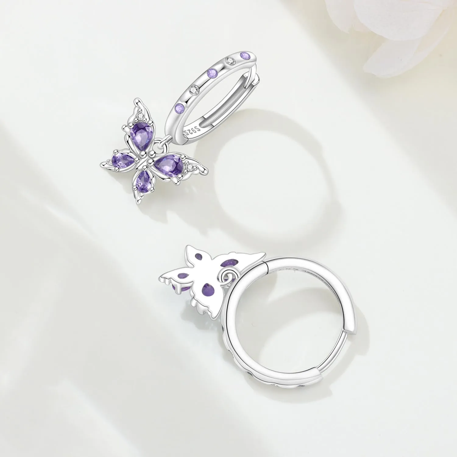 CYMYSS Orecchini Donna Pendenti Orecchini Donna Argento 925 Pendenti Orecchini Pendenti Donna Orecchini Anallergici Donna Orecchini Pendenti Argento Earrings for Women - immagine 4