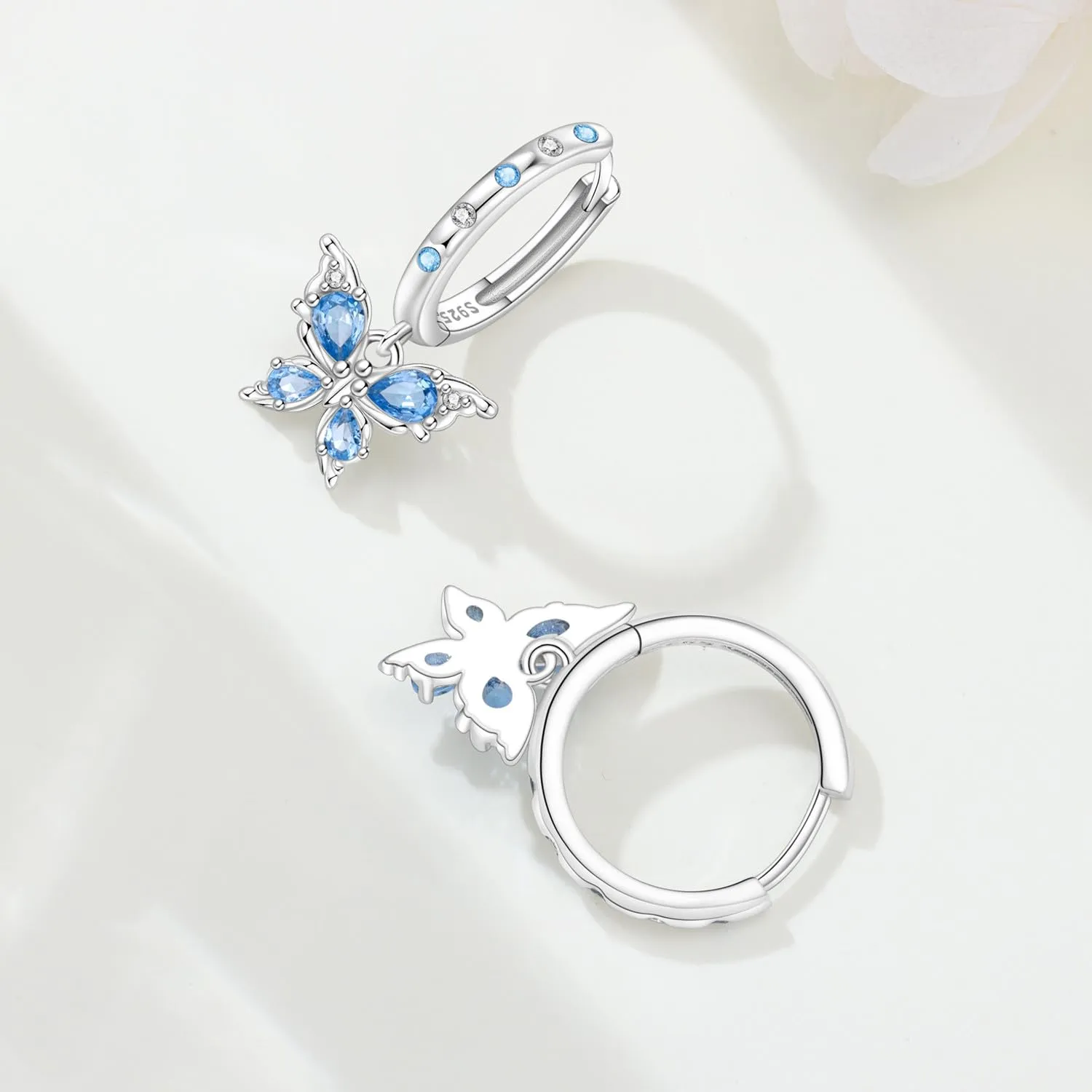 CYMYSS Orecchini Donna Pendenti Orecchini Donna Argento 925 Pendenti Orecchini Pendenti Donna Orecchini Anallergici Donna Orecchini Pendenti Argento Earrings for Women - immagine 4