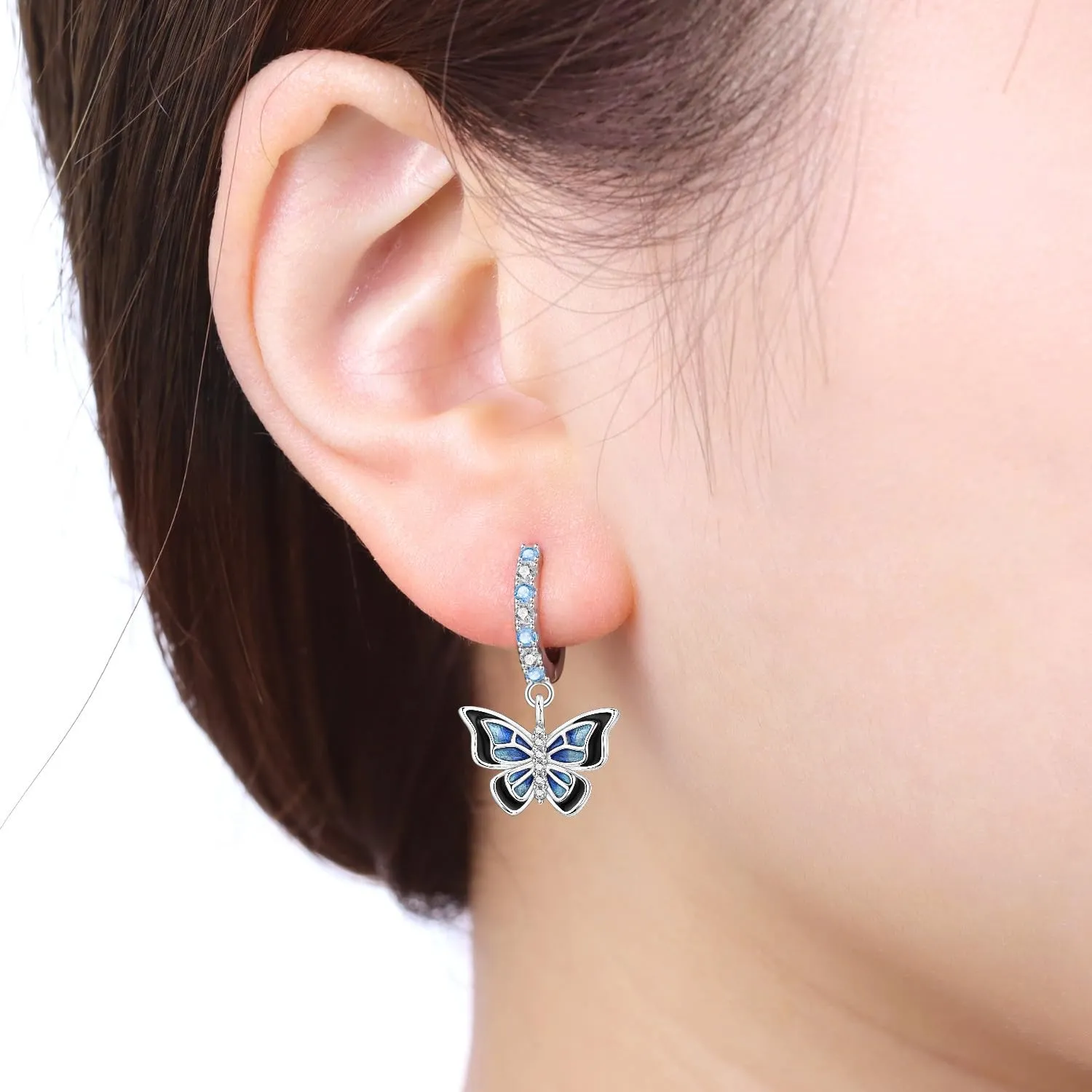 CYMYSS Orecchini Donna Pendenti Orecchini Donna Argento 925 Pendenti Orecchini Pendenti Donna Orecchini Anallergici Donna Orecchini Pendenti Argento Earrings for Women - immagine 3