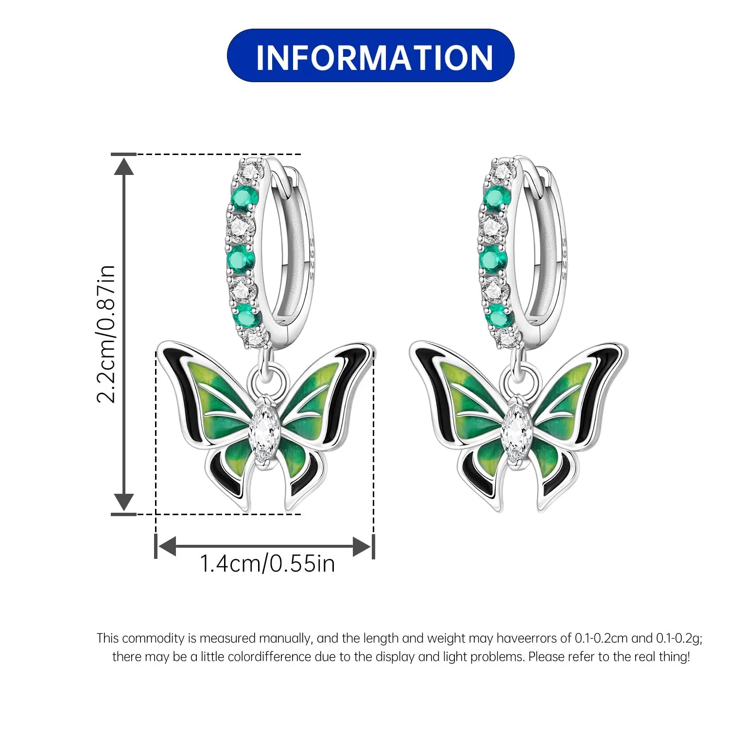 CYMYSS Orecchini Donna Pendenti Orecchini Donna Argento 925 Pendenti Orecchini Pendenti Donna Orecchini Anallergici Donna Orecchini Pendenti Argento Earrings for Women - immagine 2