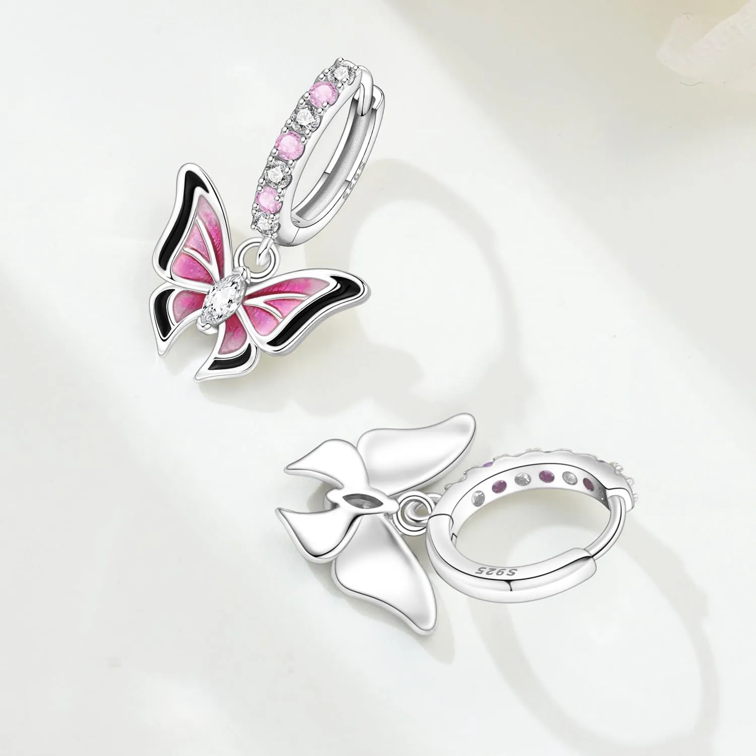 CYMYSS Orecchini Donna Pendenti Orecchini Donna Argento 925 Pendenti Orecchini Pendenti Donna Orecchini Anallergici Donna Orecchini Pendenti Argento Earrings for Women - immagine 4