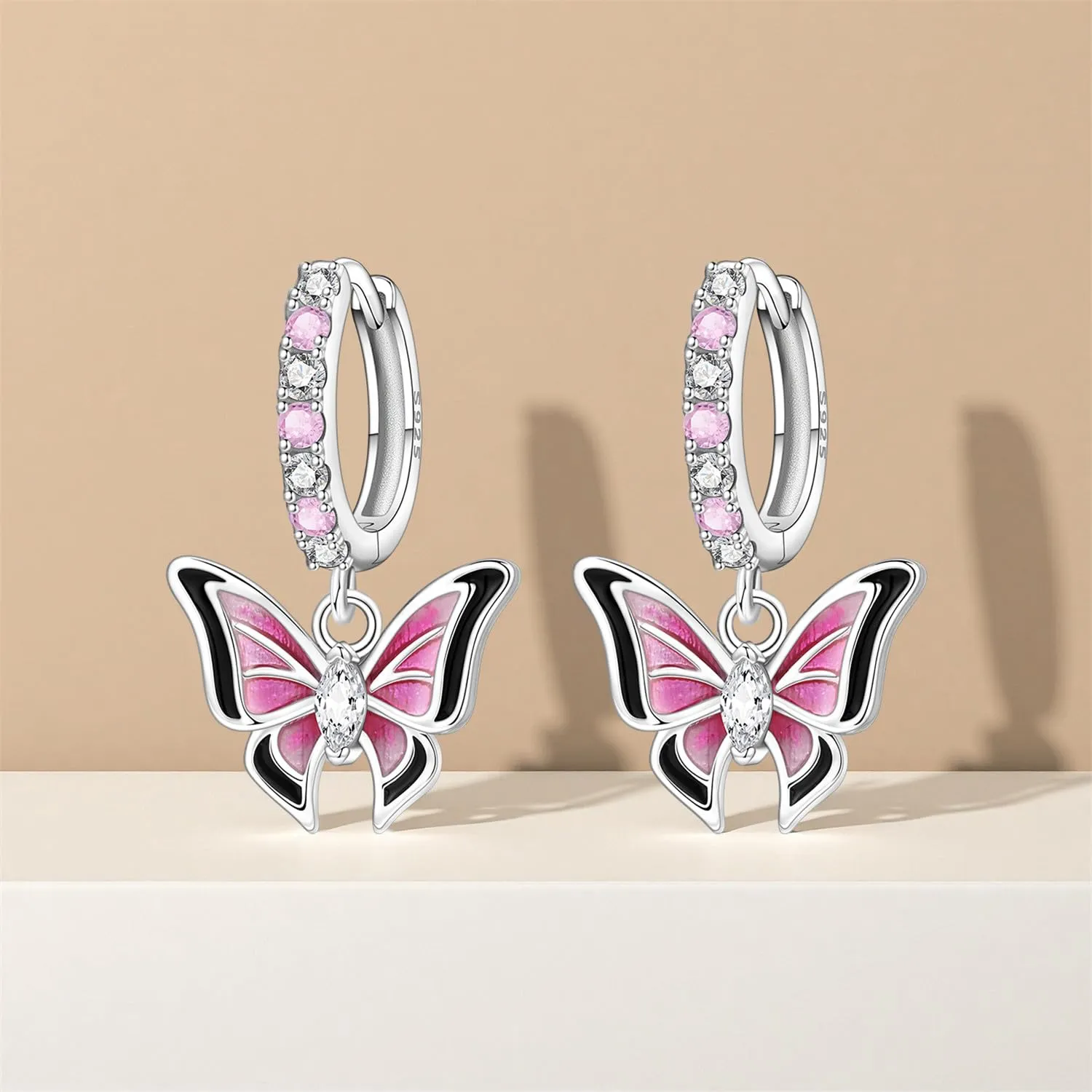 CYMYSS Orecchini Donna Pendenti Orecchini Donna Argento 925 Pendenti Orecchini Pendenti Donna Orecchini Anallergici Donna Orecchini Pendenti Argento Earrings for Women - immagine 5