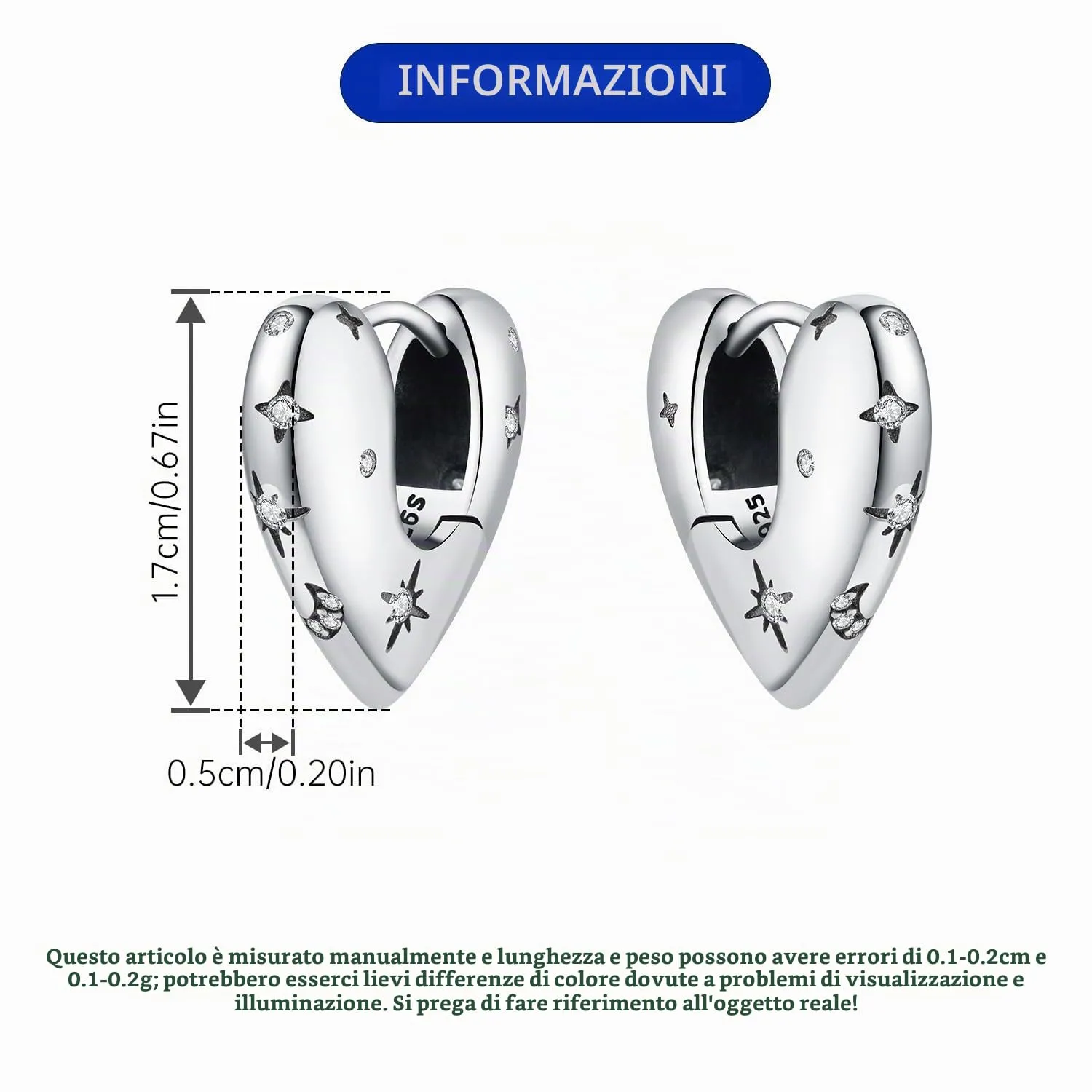 PANPOKI Orecchini a fiori 925 Argento Sterling con zirconia – S925 Orecchini a cerchio incisi come regalo per donne | Ipoallergenici e leggeri | Confezione regalo + panno per la pulizia, Universal - immagine 3