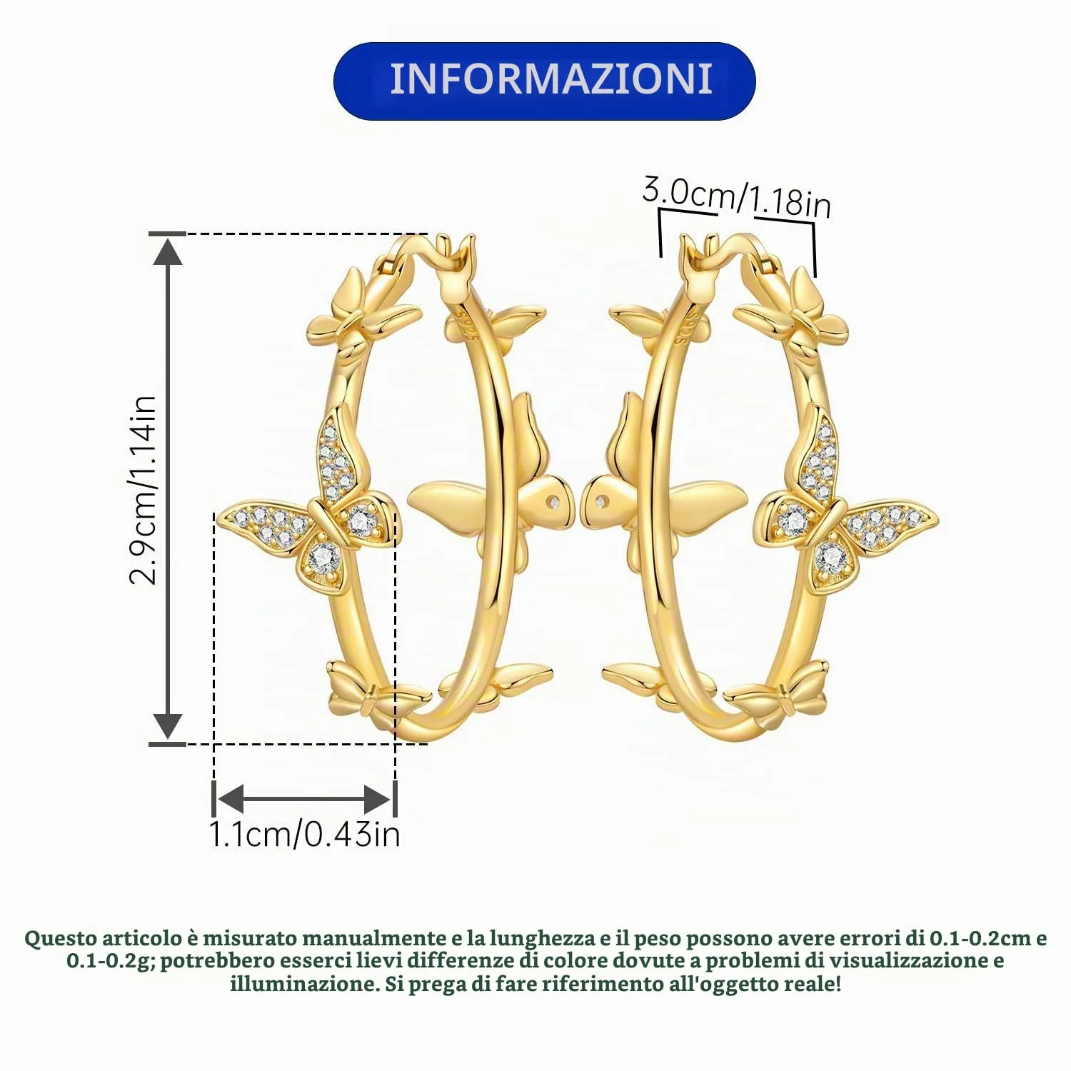 PANPOKI Orecchini floreali a forma di cuore in argento sterling 925 con placcatura in oro 14 carati, orecchini a forma di fiore CZ leggeri, gioielli ipoallergenici da donna - immagine 3