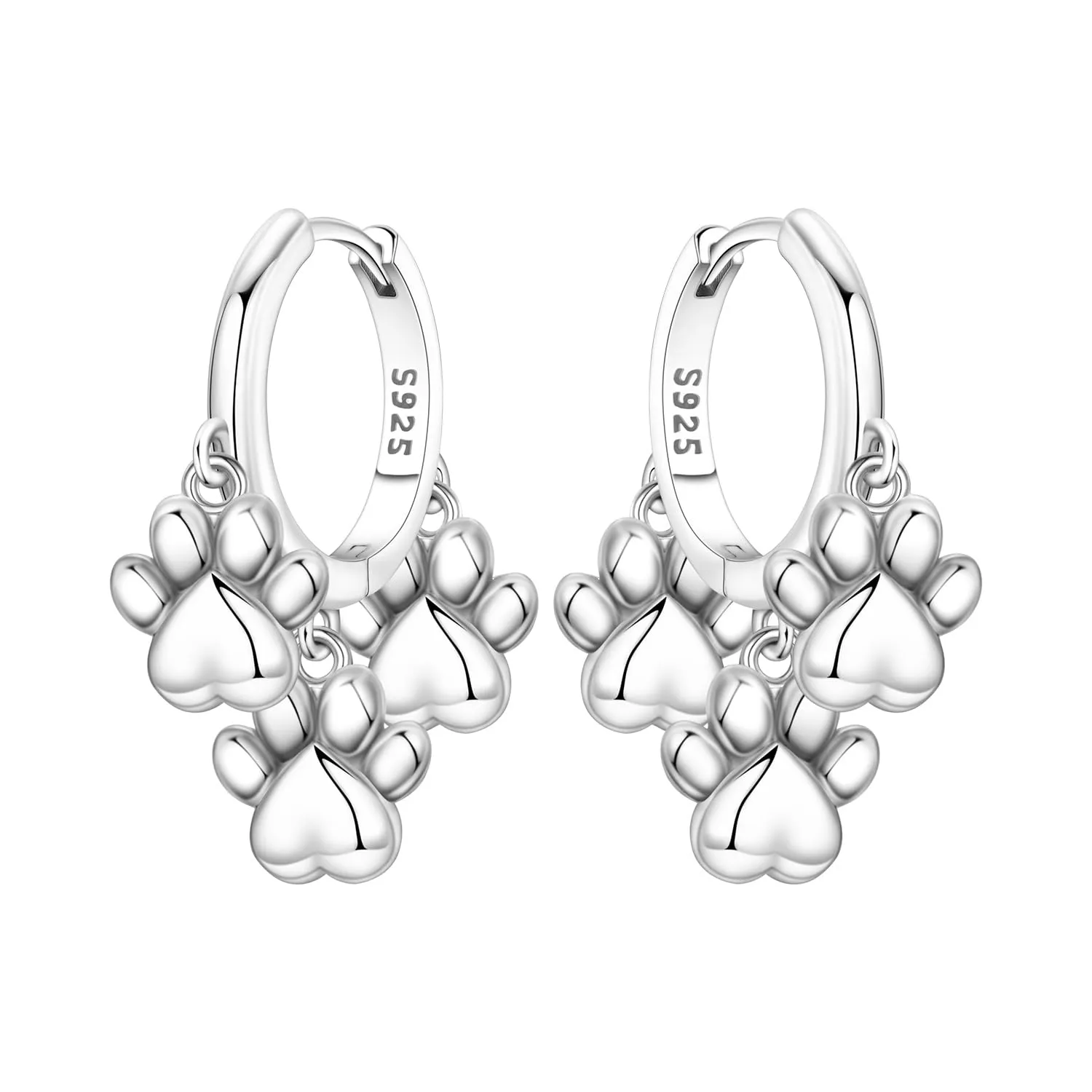 PANPOKI - Orecchini a cerchio con cuore e stella a forma di luna in argento Sterling 925 con placcatura in oro 14K – Orecchini a cerchio con zircone leggeri | Gioielli ipoallergenici per donna | - immagine 1