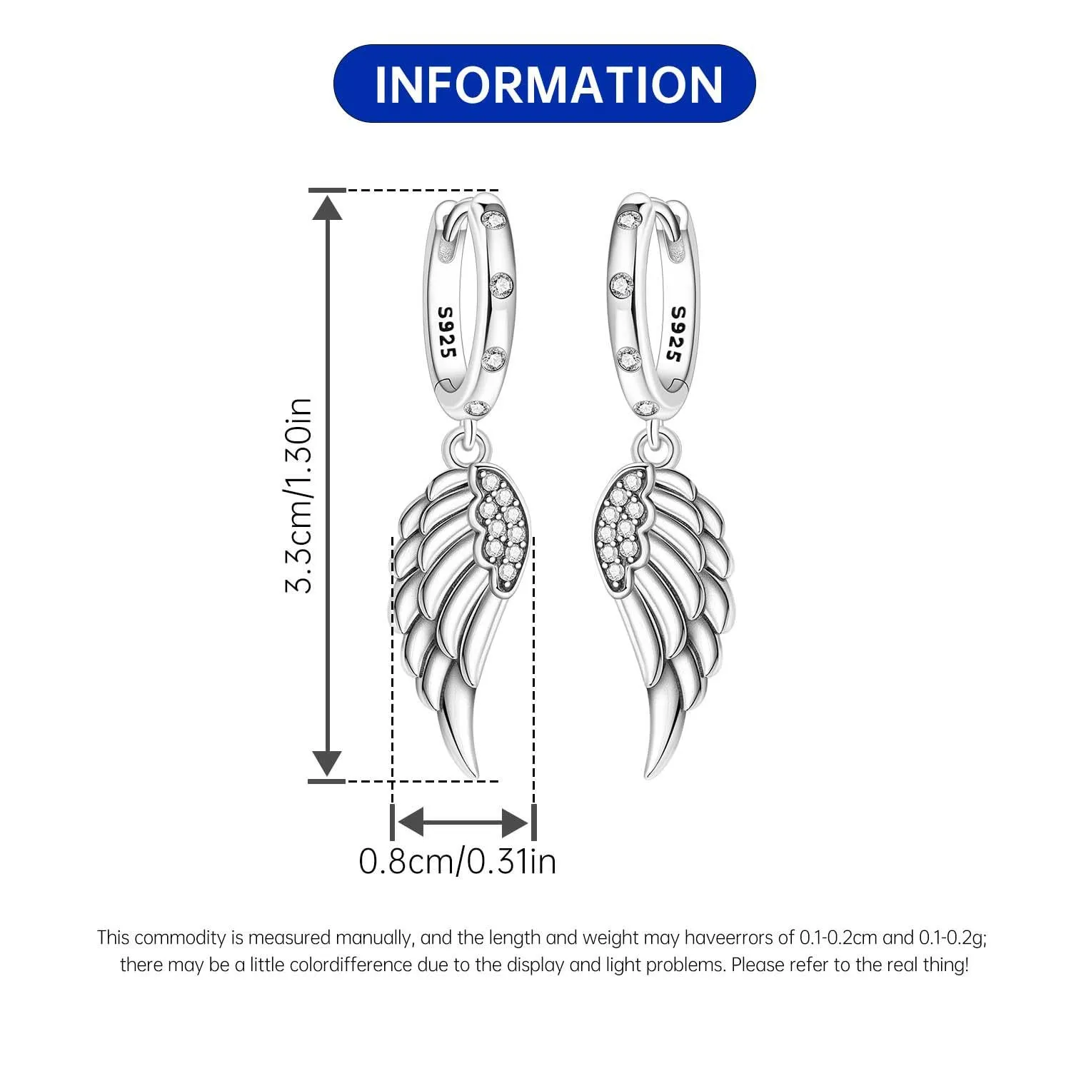 PANPOKI Orecchini pendenti a cuore, stella e luna in argento Sterling 925 placcato in oro 14 carati – Leggeri orecchini a cerchio con zirconia cubica | Gioielli ipoallergenici da donna | Confezione - immagine 3